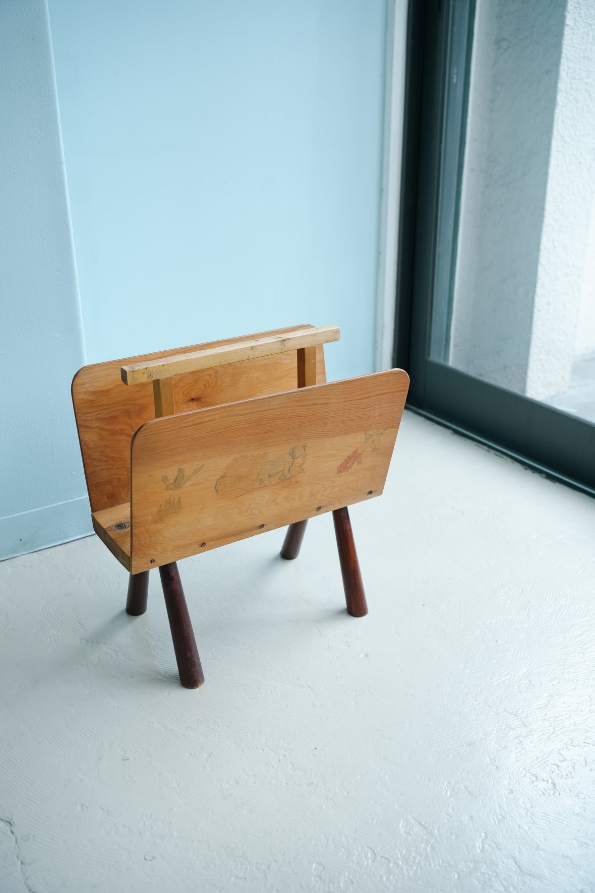 デンマークヴィンテージ 木製マガジンラック 北欧インテリア/Wooden