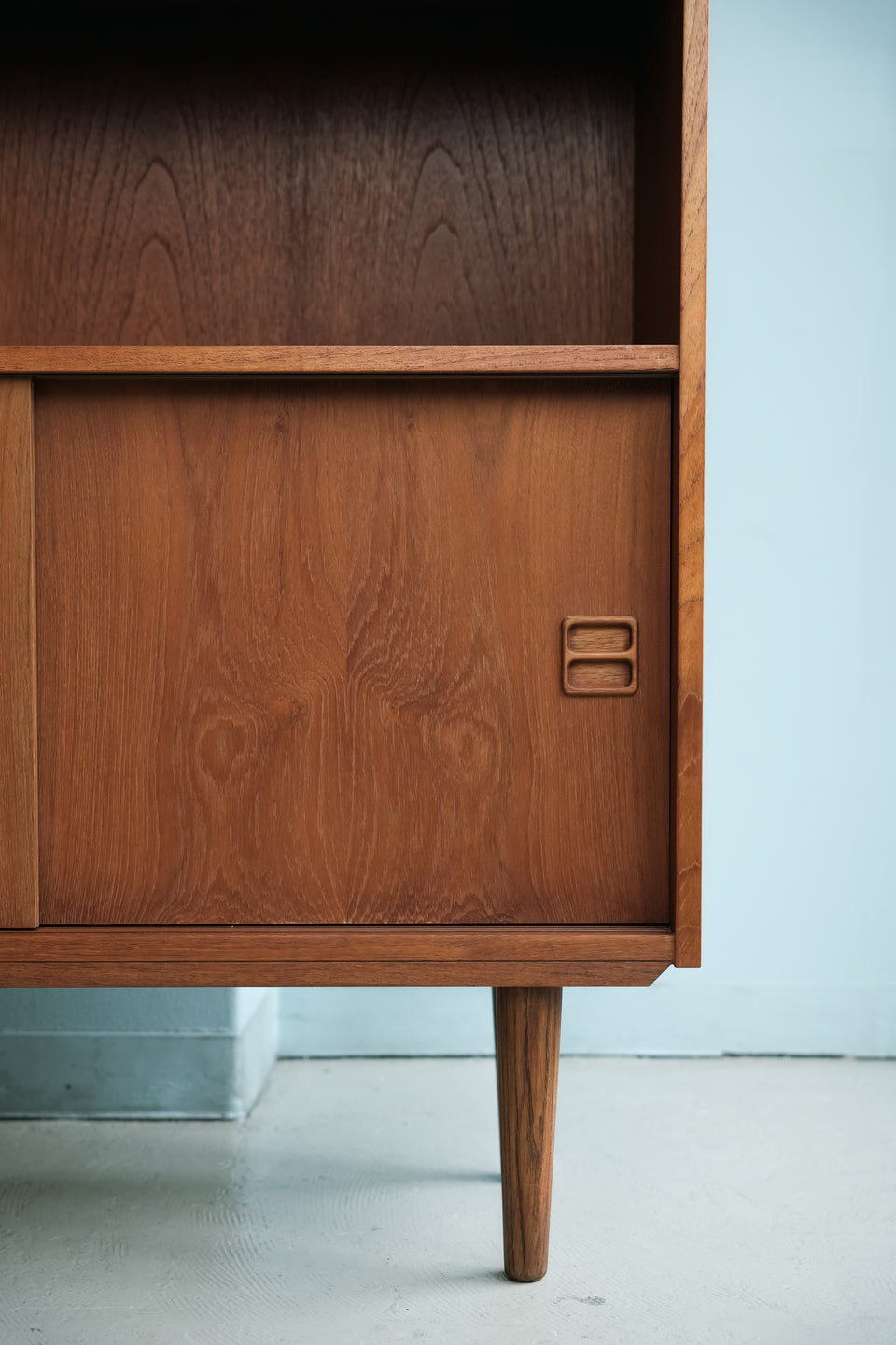 Teak Bookcase with Slide Door Danish Vintage/デンマークヴィンテージ ブックケース 扉付き チーク材