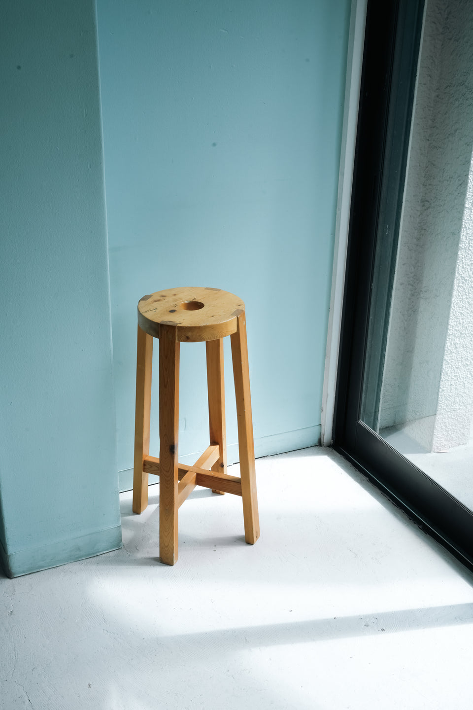 Scandinavian Vintage Pinewood High Stool/北欧ヴィンテージ ハイスツール パイン材