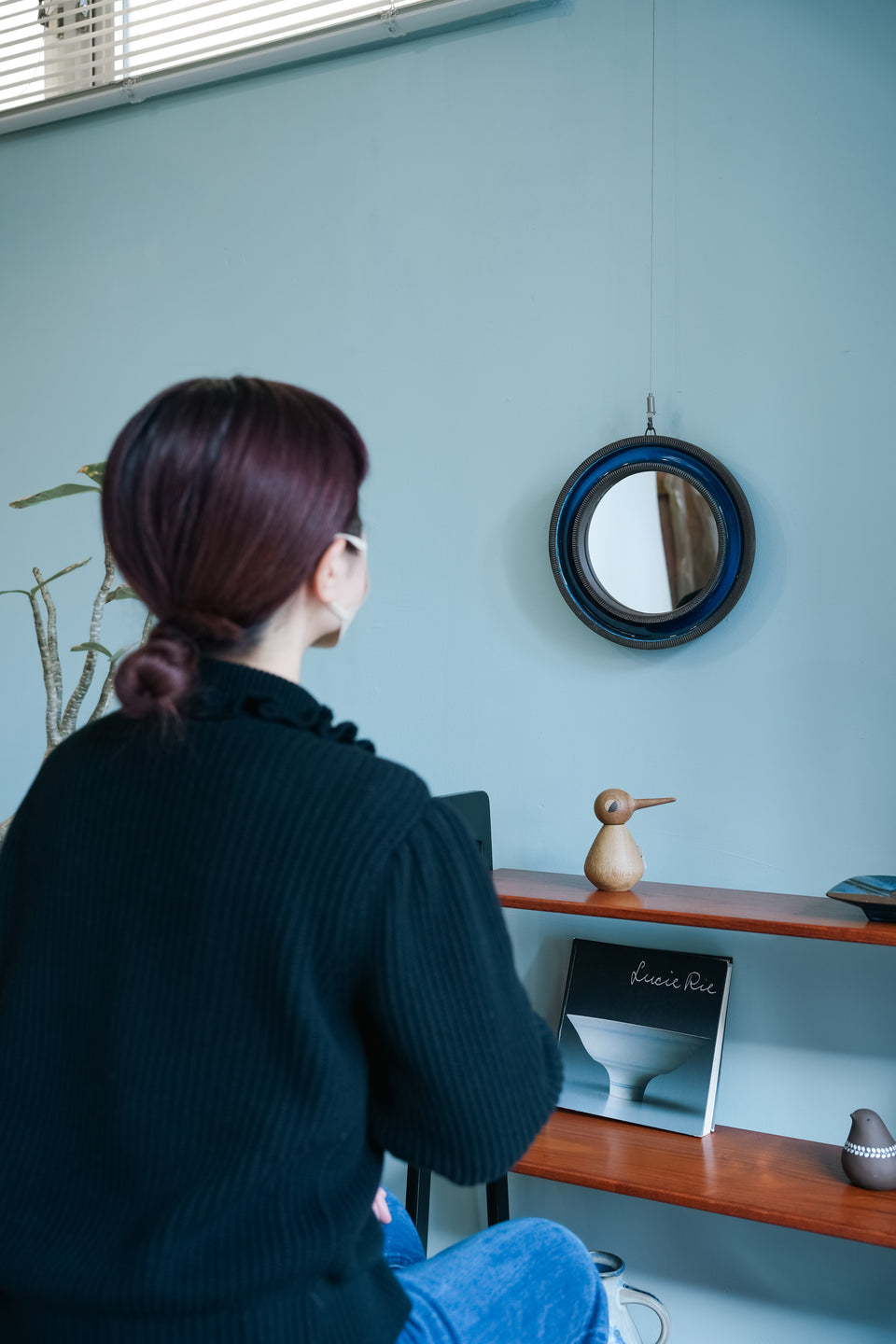 Knabstrup Wall Mirror Erik Reiff Danish Vintage/デンマークヴィンテージ ナブストラップ ウォールミラー 鏡 北欧インテリア