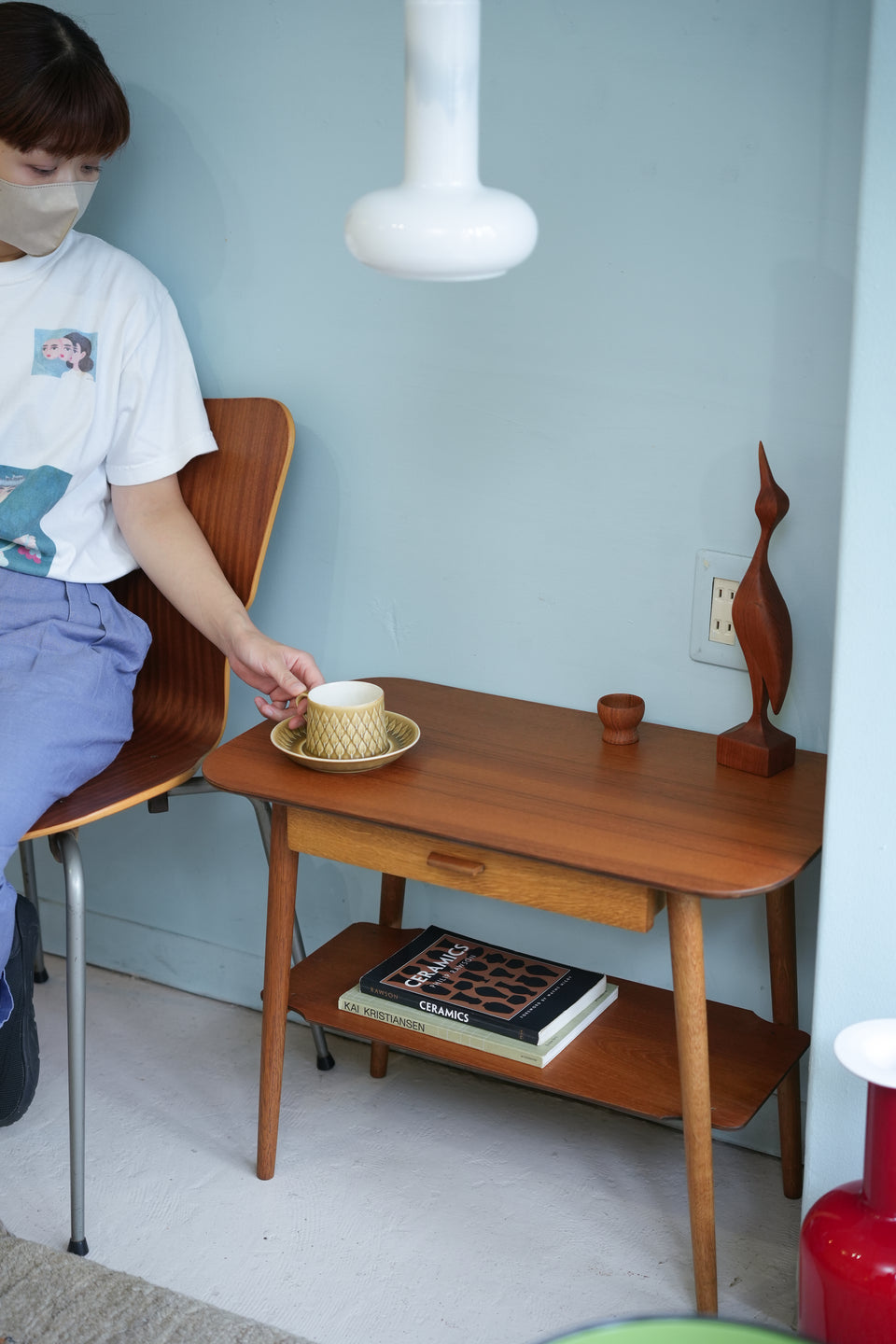 Danish Vintage Side Table with Drawer/デンマークヴィンテージ サイドテーブル 引き出し付き 北欧家具