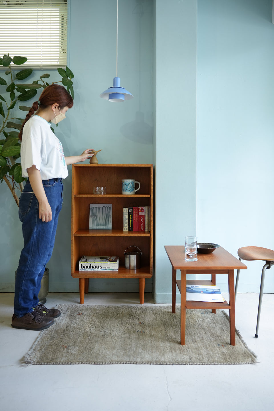 Small Bookcase Danish Vintage/デンマークヴィンテージ スモールブックケース 本棚 チーク材 北欧家具