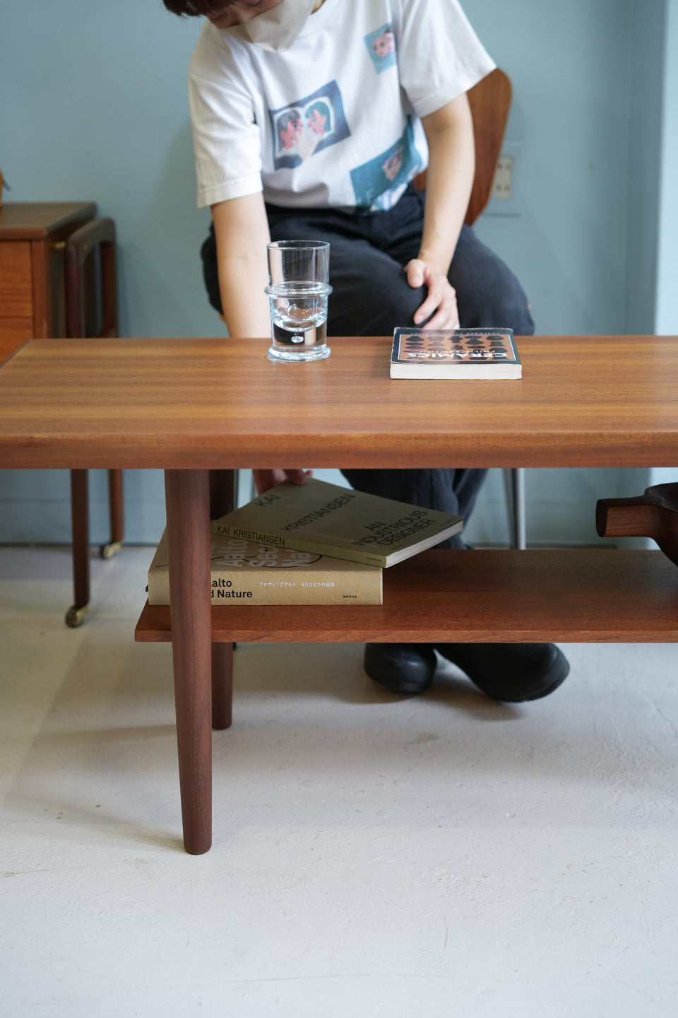 Teakwood Coffee Table Vintage Midcentury/ヴィンテージ コーヒーテーブル チーク材 ラック付