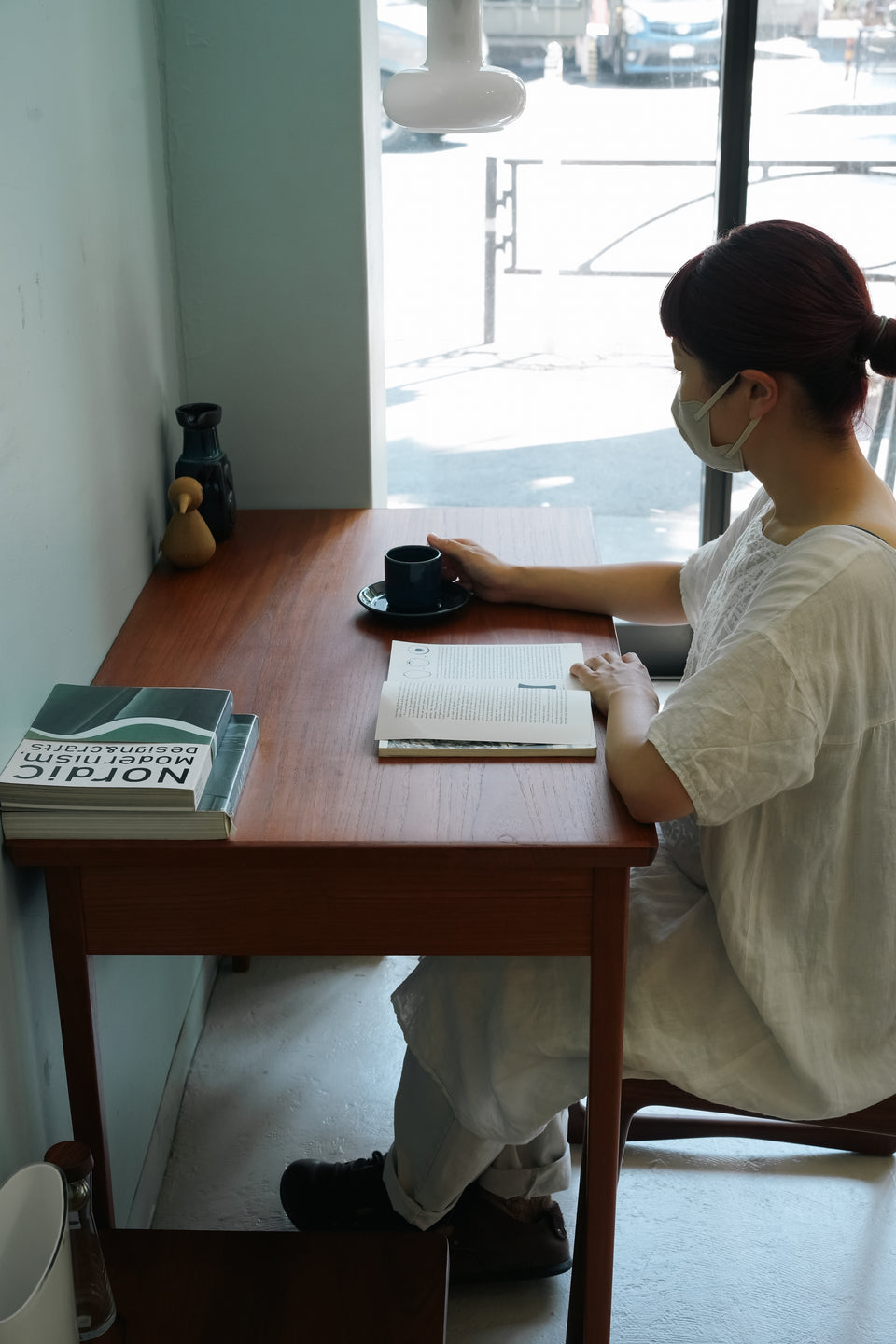 Danish Vintage Teak Single Pedestal Desk/デンマークヴィンテージ 片袖デスク 机 チーク材 北欧家具