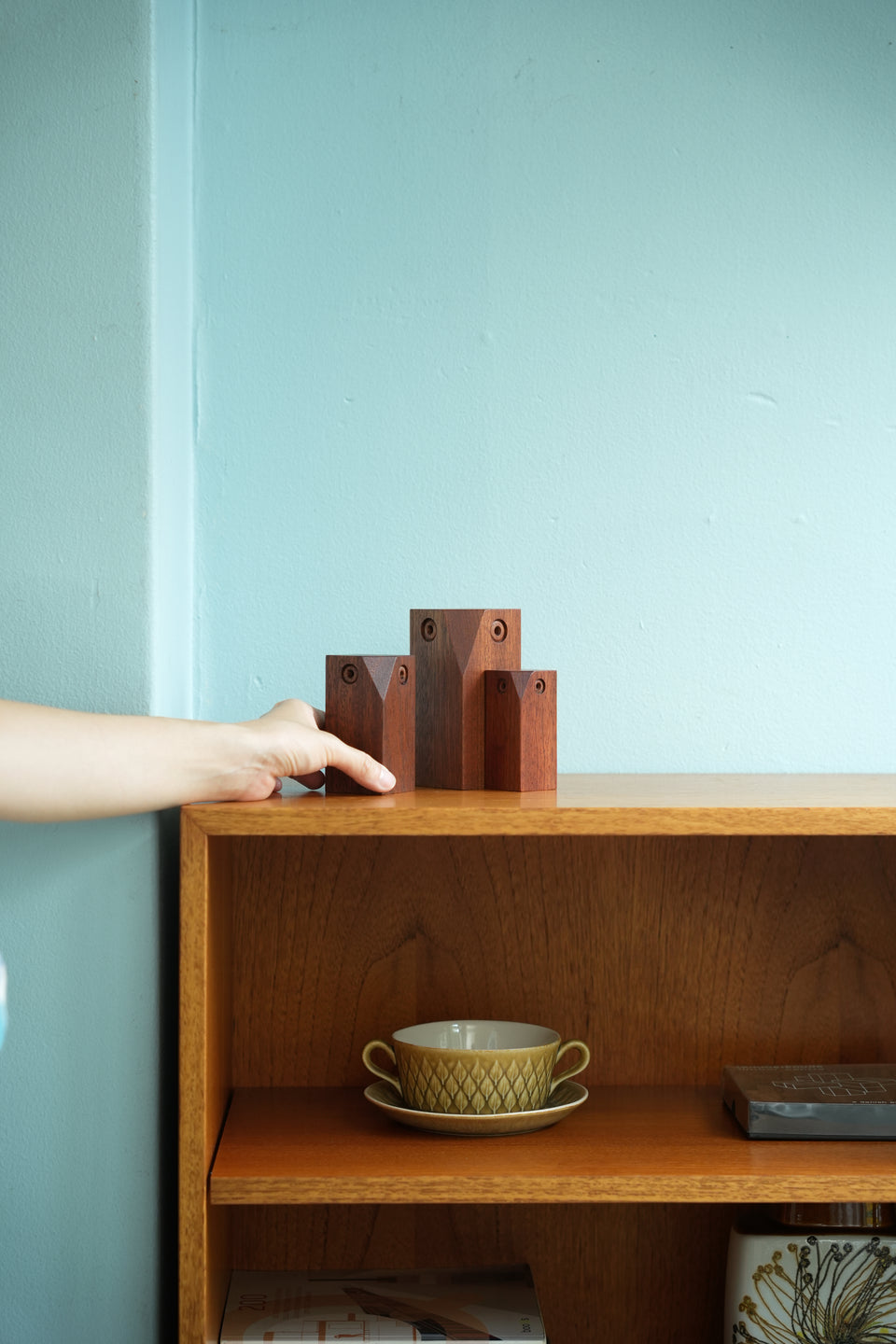 Danish Vintage Teakwood Owl Trio/デンマークヴィンテージ チーク材 フクロウ 3体セット 北欧インテリア