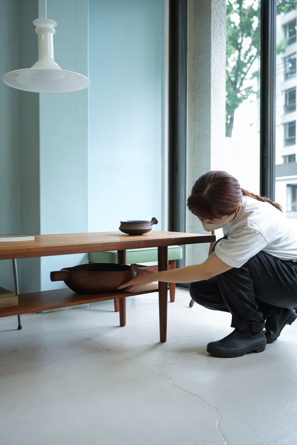 Teakwood Coffee Table Vintage Midcentury/ヴィンテージ コーヒーテーブル チーク材 ラック付