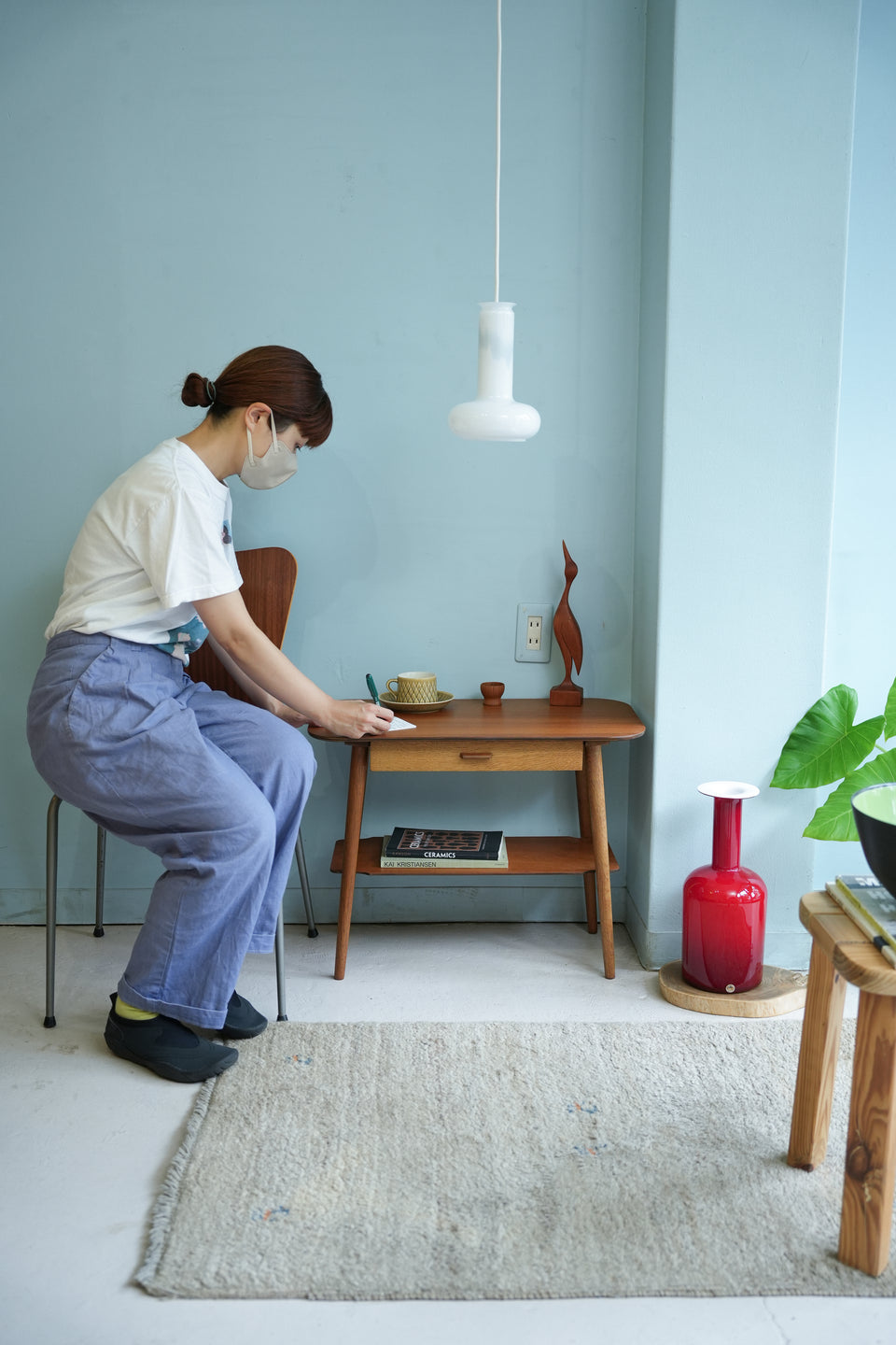 Danish Vintage Side Table with Drawer/デンマークヴィンテージ サイドテーブル 引き出し付き 北欧家具