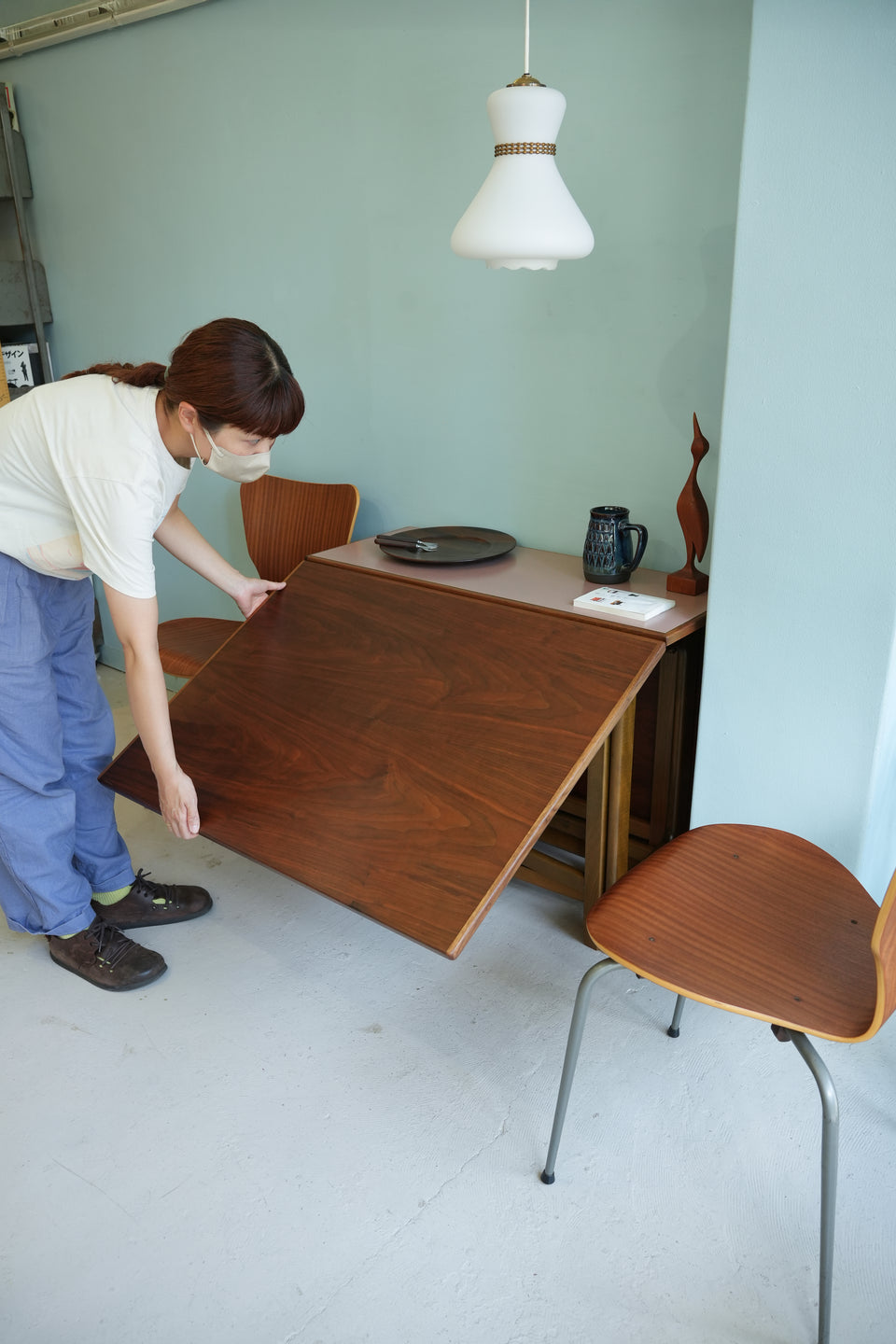Norway Vintage Gate-Leg Table/ノルウェーヴィンテージ ゲートレッグ テーブル エクステンション 折りたたみ 北欧家具