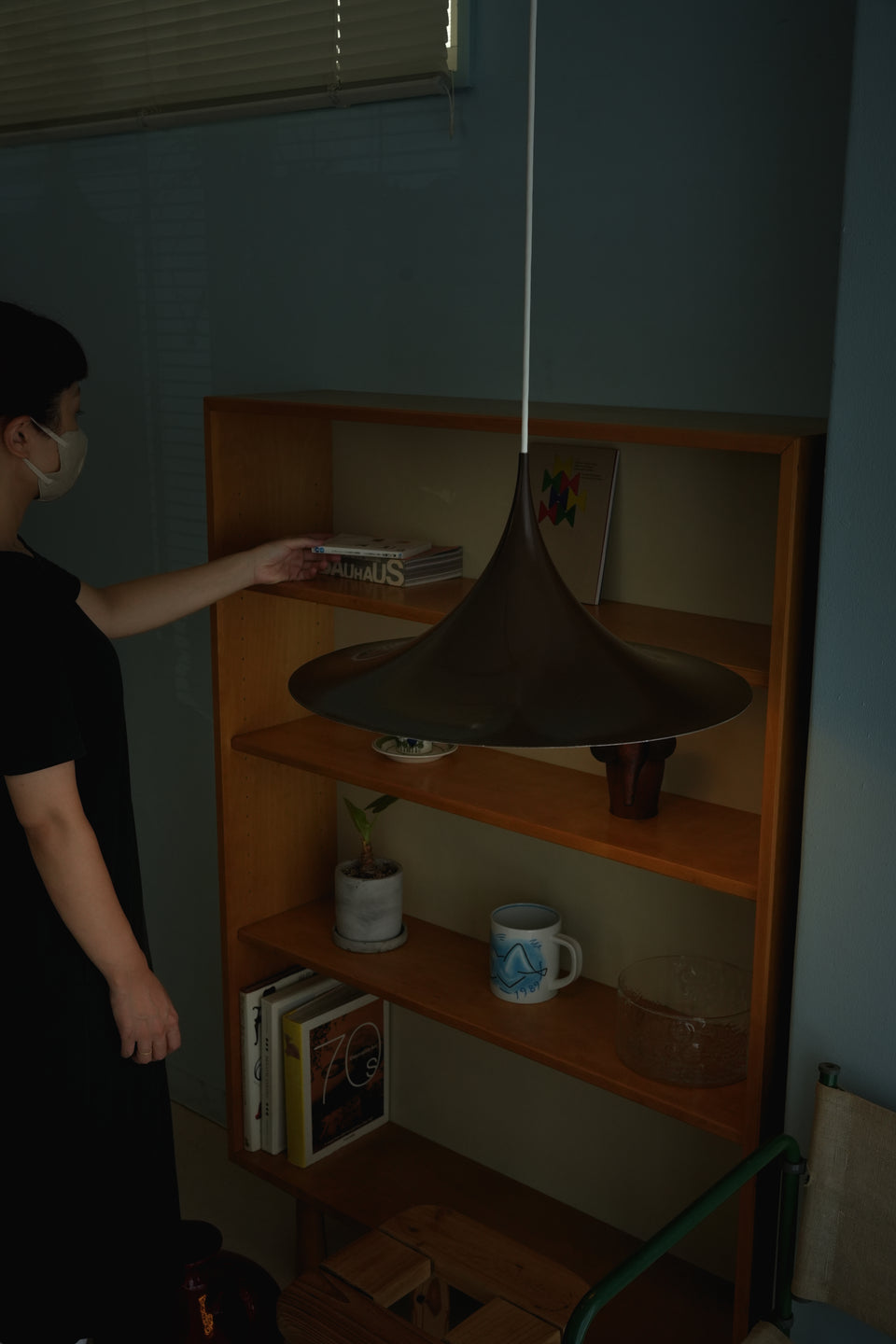SEMI Pendant Light Brown Danish Vintage/デンマークヴィンテージ セミ ペンダントライト ブラウン 照明 北欧インテリア