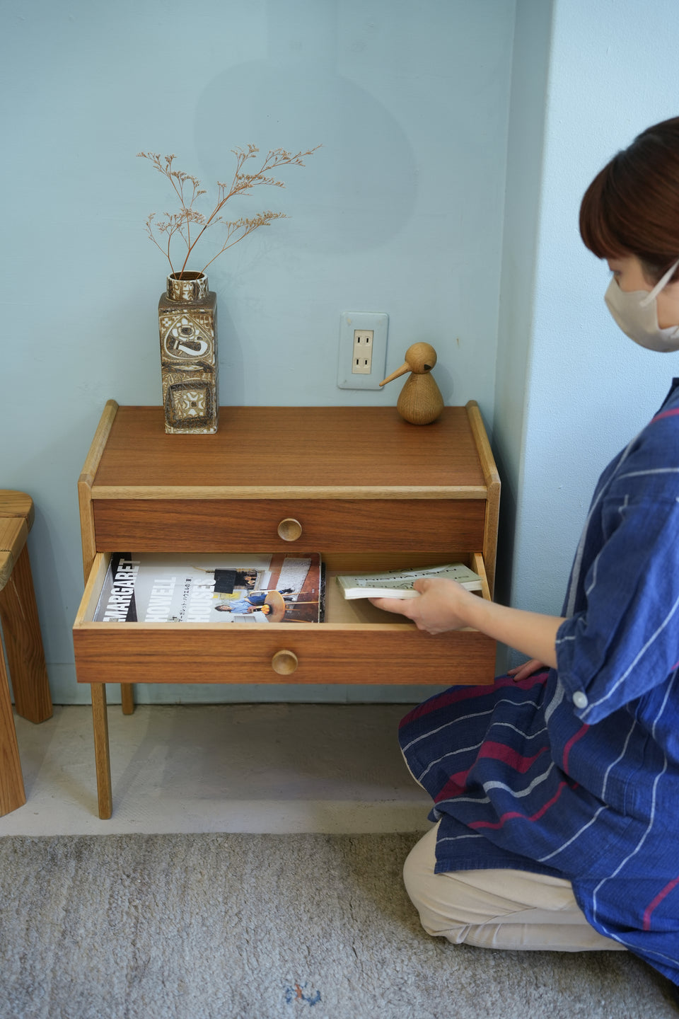 Swedish Vintage Small Side Chest 3drawer/スウェーデンヴィンテージ スモールサイドチェスト 3段 北欧家具