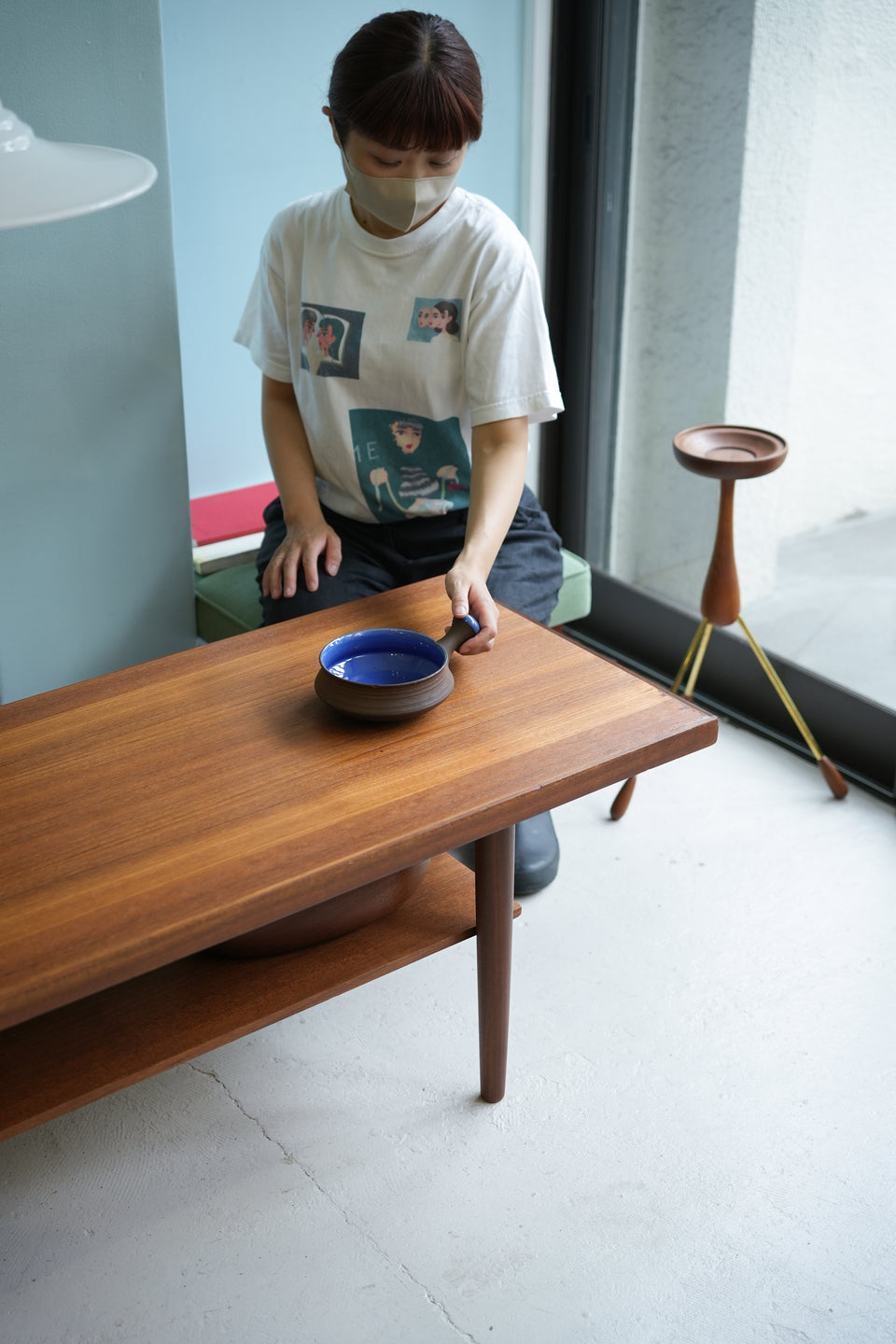 Teakwood Coffee Table Vintage Midcentury/ヴィンテージ コーヒーテーブル チーク材 ラック付