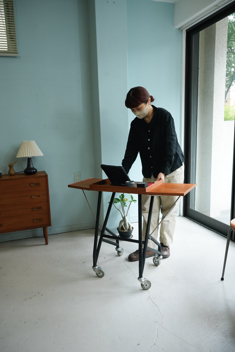 Danish Vintage Butterfly Caster Table/デンマークヴィンテージ バタフライキャスターテーブル 北欧家具