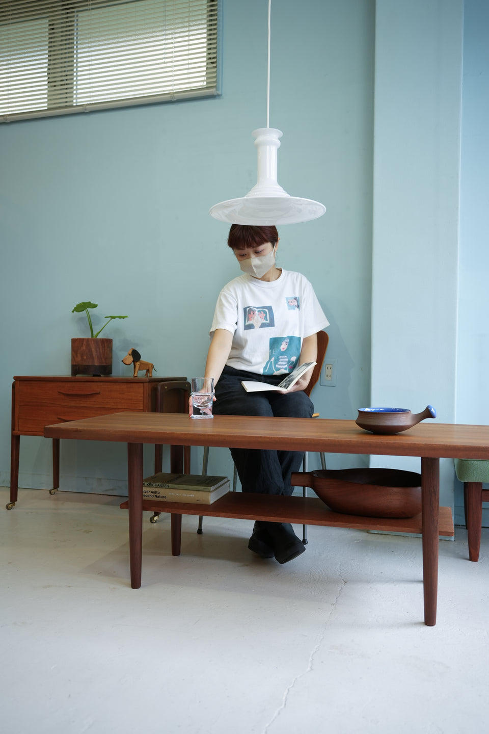 Teakwood Coffee Table Vintage Midcentury/ヴィンテージ コーヒーテーブル チーク材 ラック付