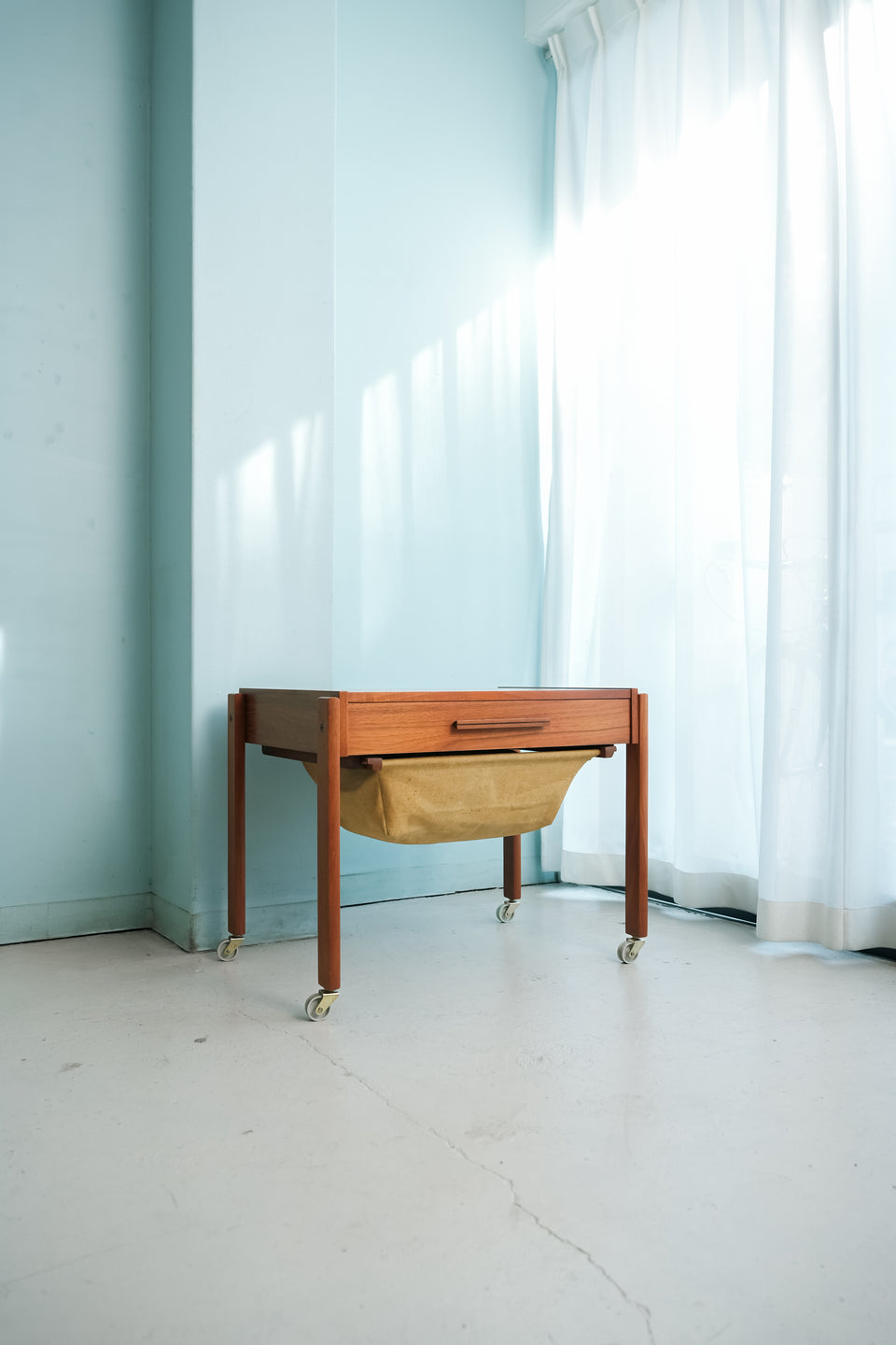 Danish Vintage PBJ Møbler Sewing Wagon Side Table/デンマークヴィンテージ ソーイングワゴン サイドテーブル 北欧家具