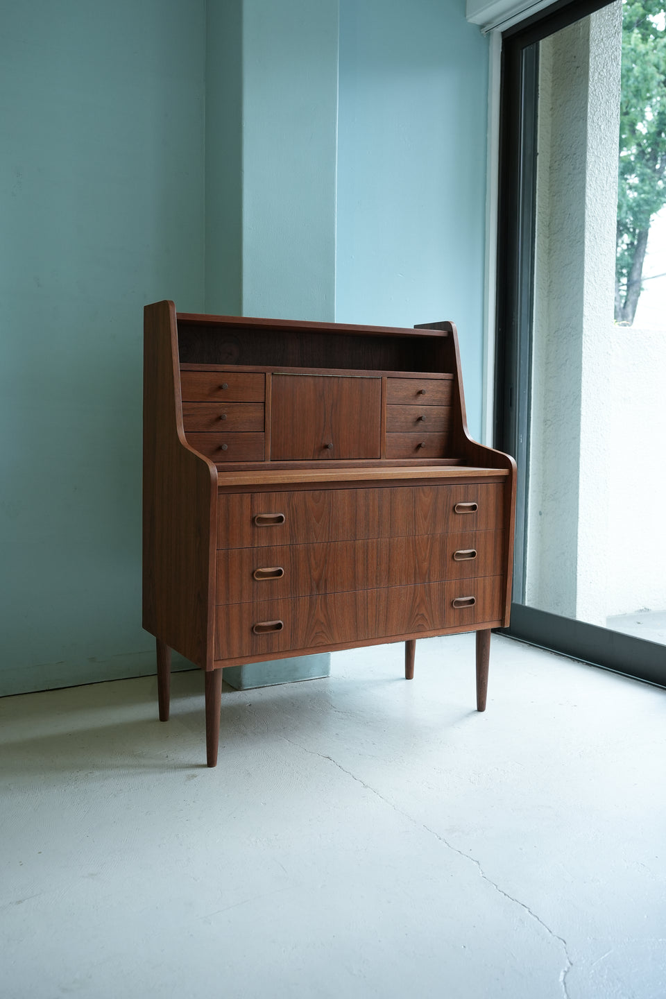 Danish Vintage Teak Writing Bureau Dresser/デンマークヴィンテージ ライティングビューロー ドレッサー 北欧家具
