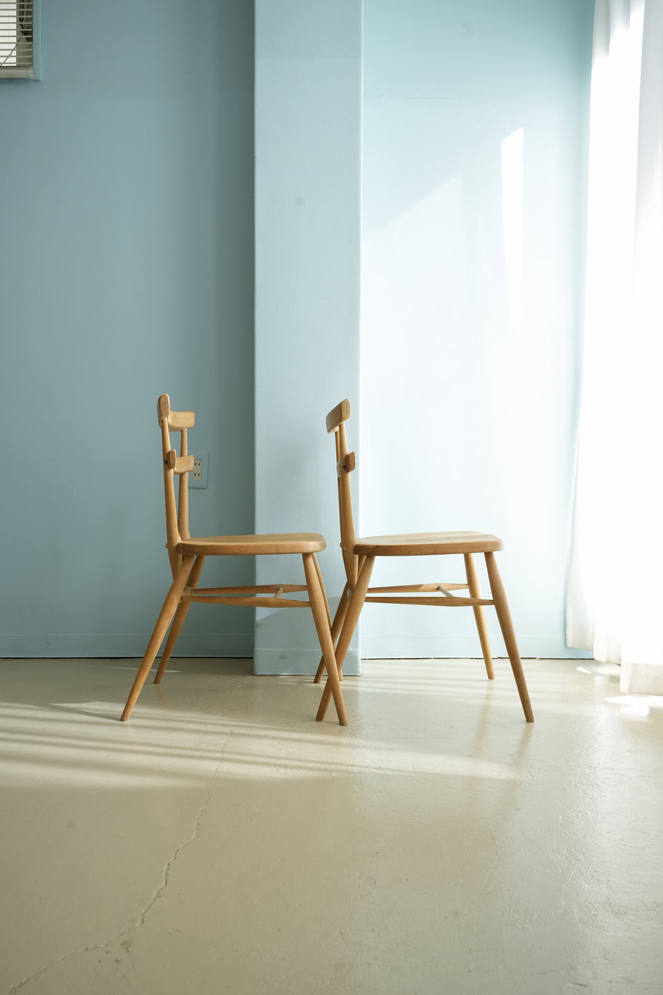 Ercol UK Vintage Stacking Chair/イギリスヴィンテージ アーコール スタッキングチェア 椅子 グリーンドット
