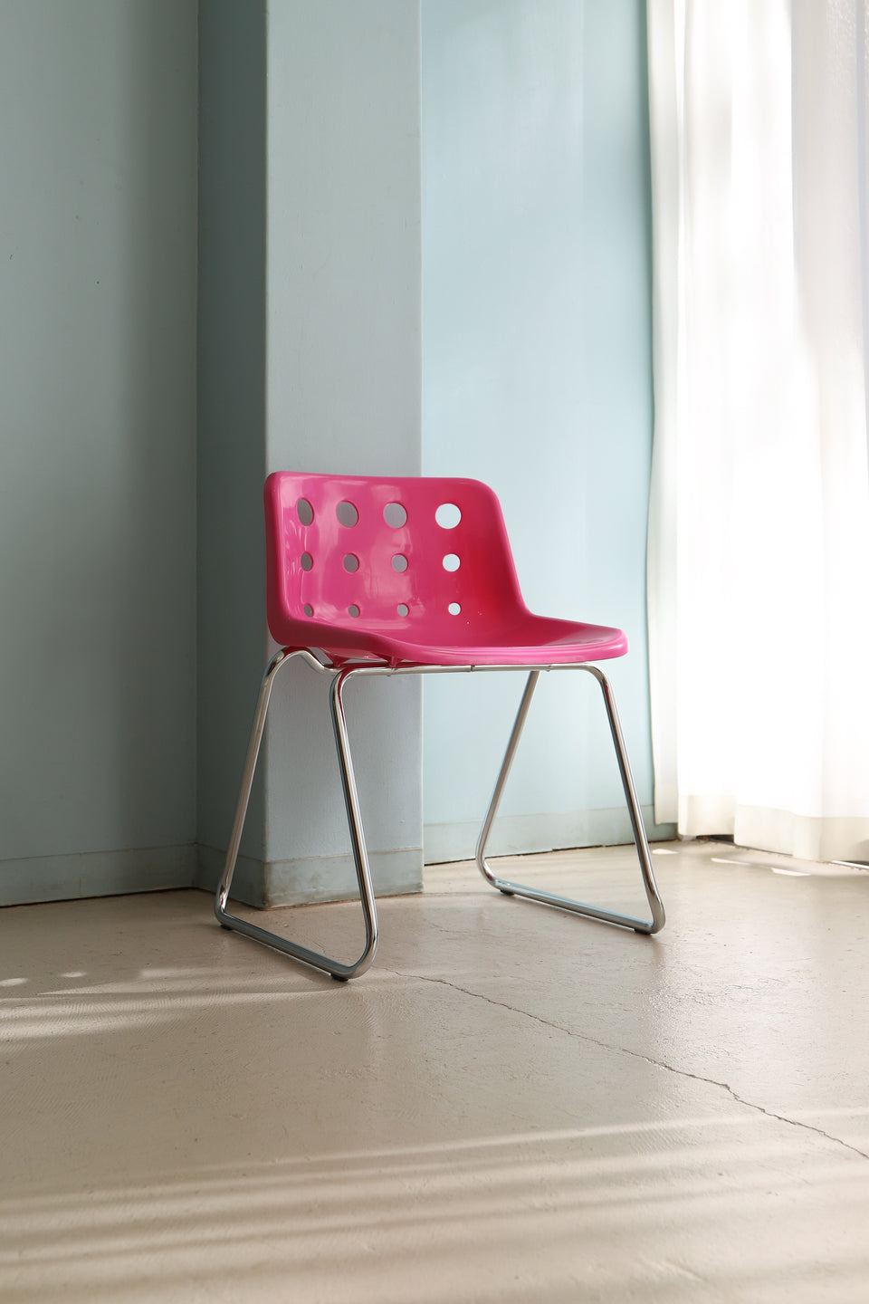 Polo Chair Robin Day Sled Base Pink/ロビン・デイ ポロチェア スタッキング ピンク イギリスデザイン