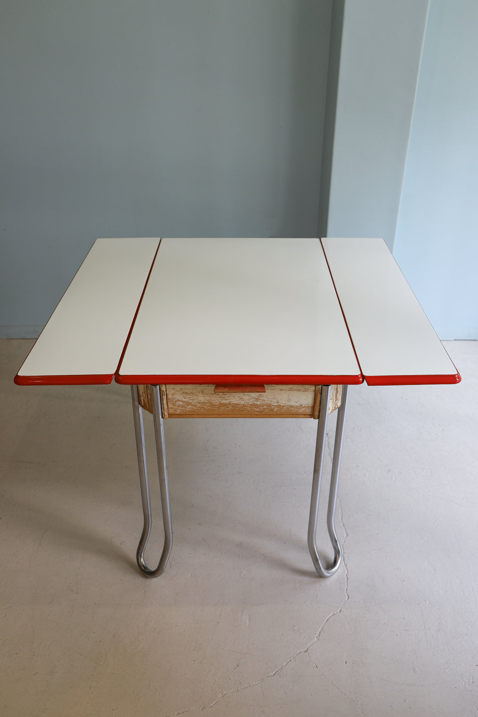 US Vintage Enamel Top Extension Kitchen Table/アメリカヴィンテージ エナメルトップ キッチンテーブル エクステンション