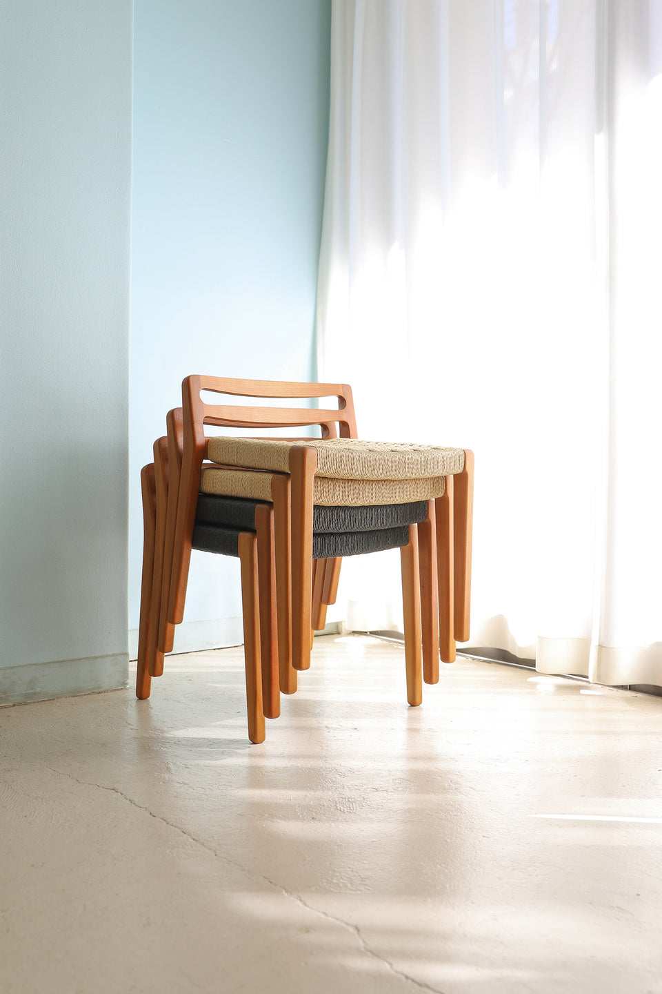 bügel Stacking Chair Cherrywood/ビューゲル スタッキングチェア 椅子 チェリー材 ペーパーコード