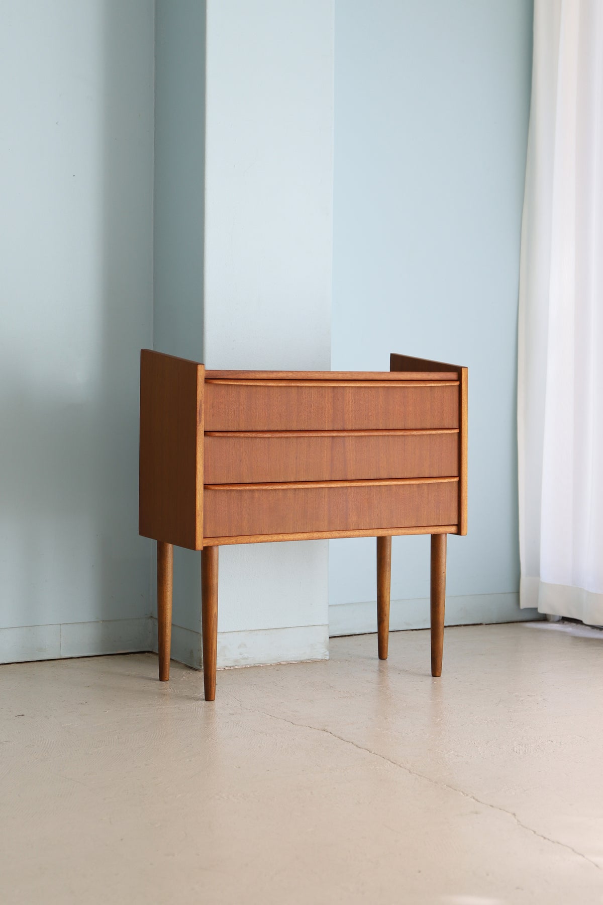 デンマークヴィンテージ サイドチェスト 3段 収納 北欧家具/3drawers