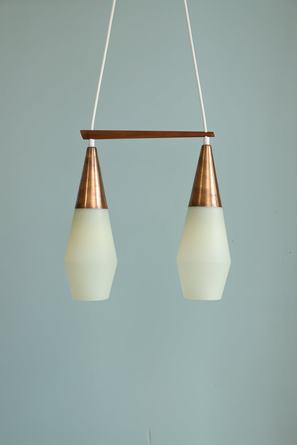 Danish Vintage Double Shade Pendant Light/デンマークヴィンテージ 2連 ペンダントライト 照明 北欧インテリア