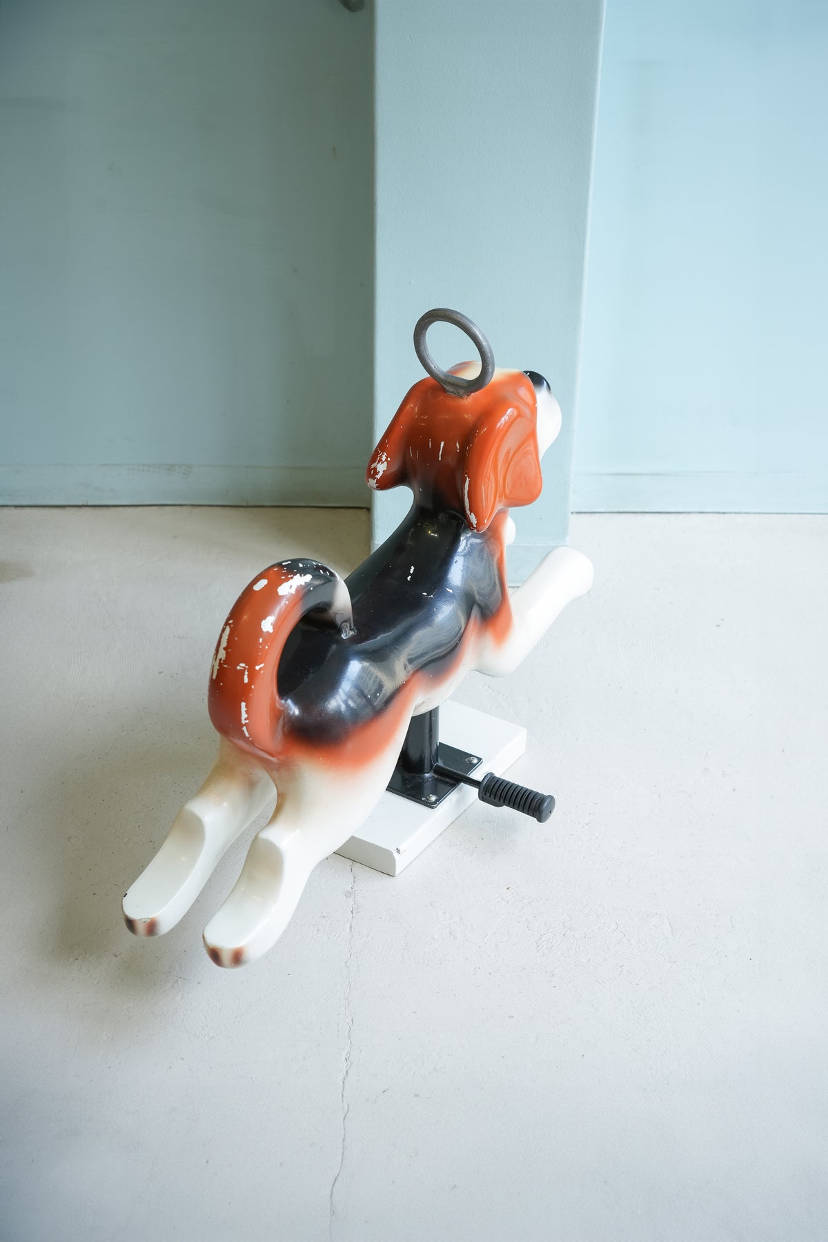 錆びた鉄製の犬のオブジェ マスク型 アンティーク 3Japanese_Vintage_FRP_Dog_Obje