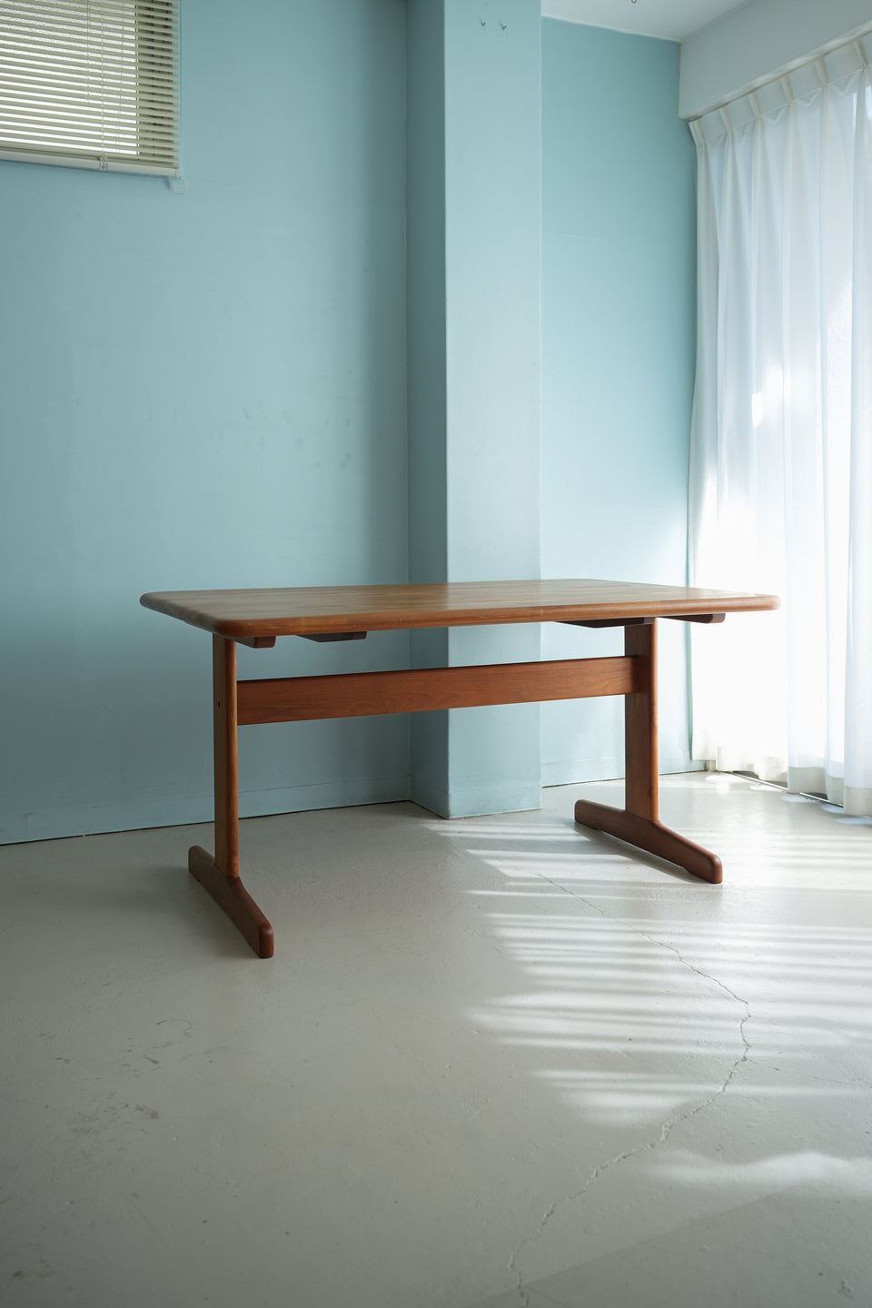 Japanese Vintage Teakwood Dining Table/ジャパンヴィンテージ ダイニングテーブル チーク集成材 北欧モダン
