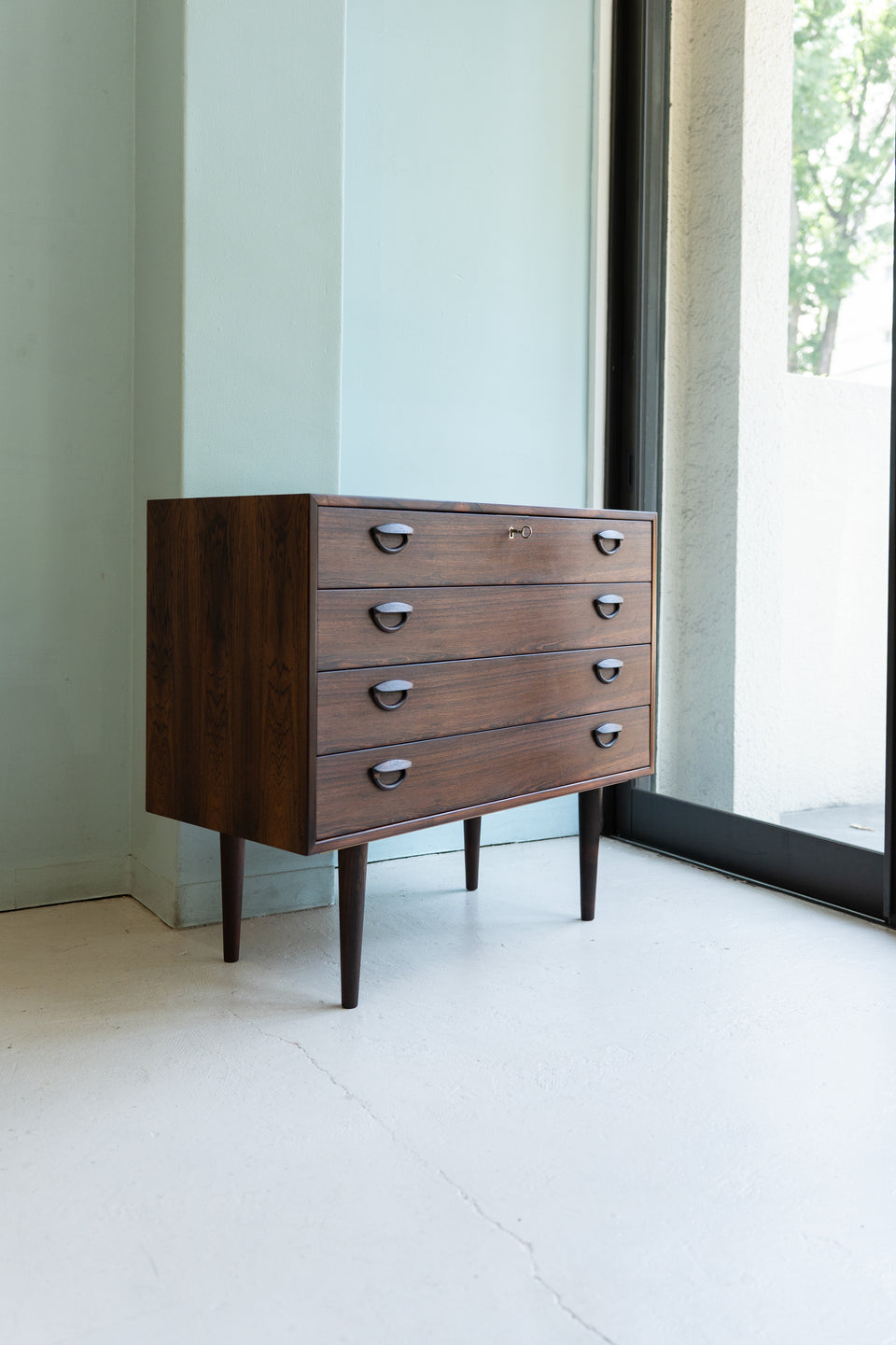 Kai Kristiansen 4drawer Chest Rosewood Feldballes Møbelfabrik/カイ・クリスチャンセン 4段チェスト ローズウッド材 北欧家具