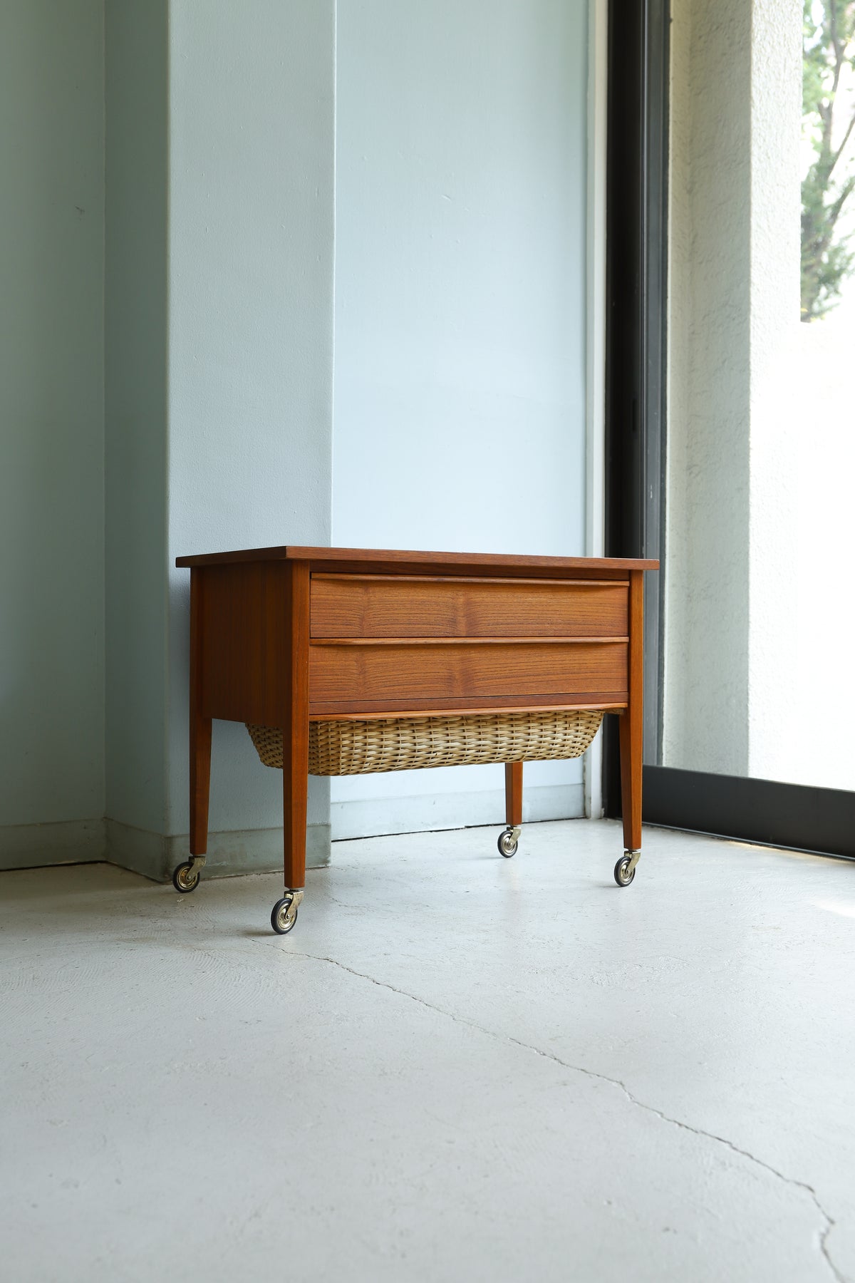 3SewingWagonTableDanishVintage
