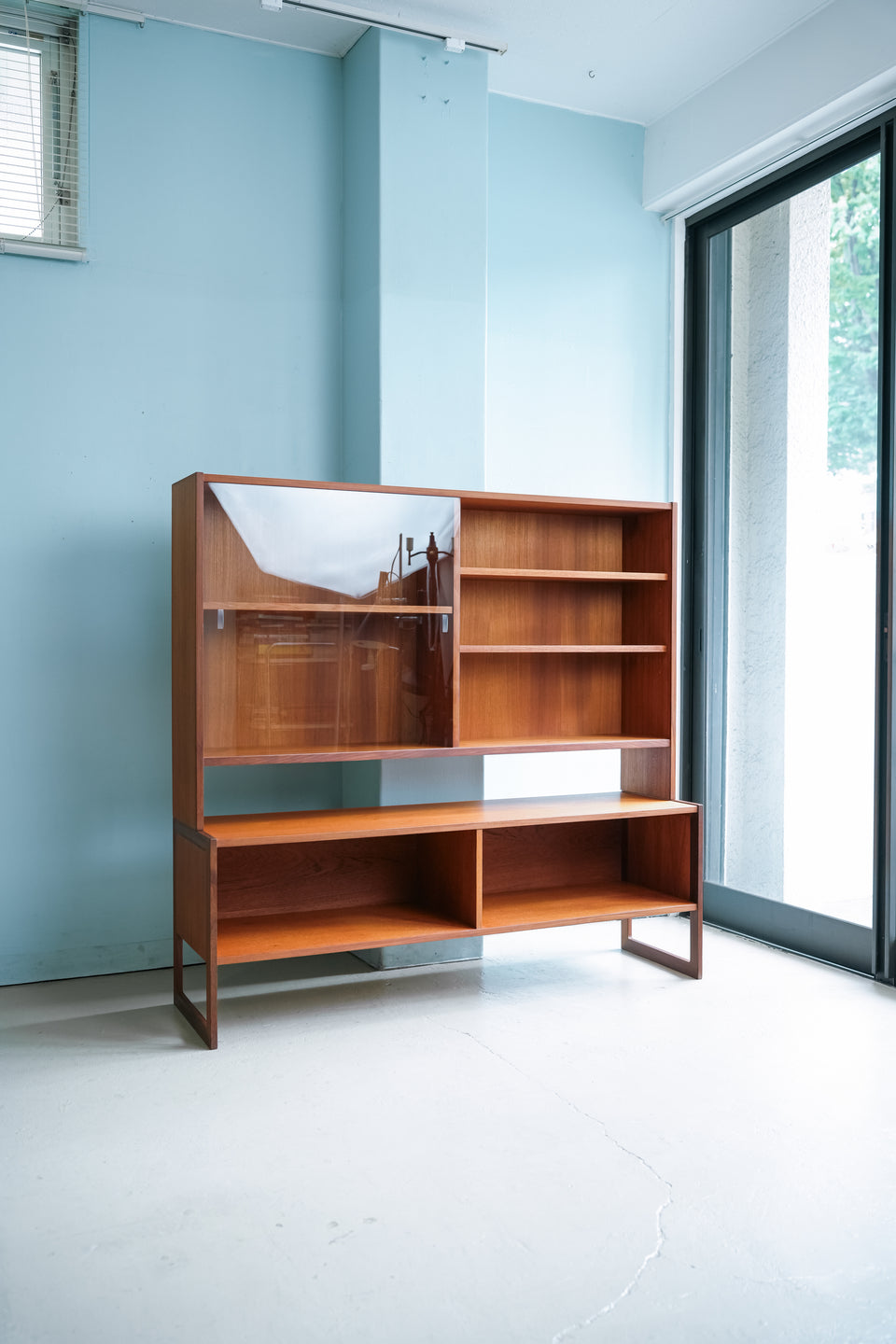 Swedish Vintage Glass Cabinet Shelf Arne Wahl-Iversen/スウェーデンヴィンテージ ガラスキャビネット シェルフ アルネ・ウォール・イヴェルセン