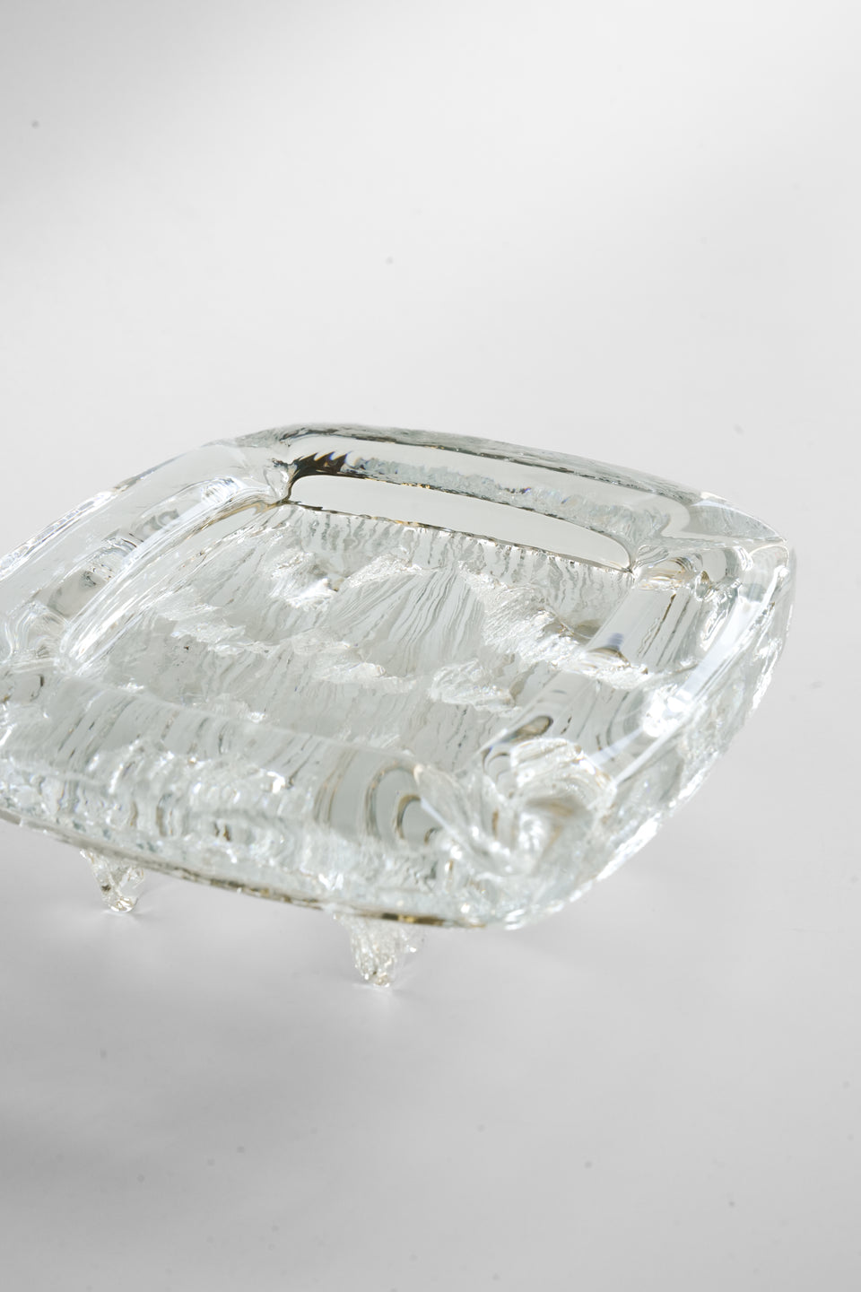 Swedish Vintage Nybro Glassworks Iceberg Tray Paul Isling/スウェーデンヴィンテージ ニーブロ ガラストレイ