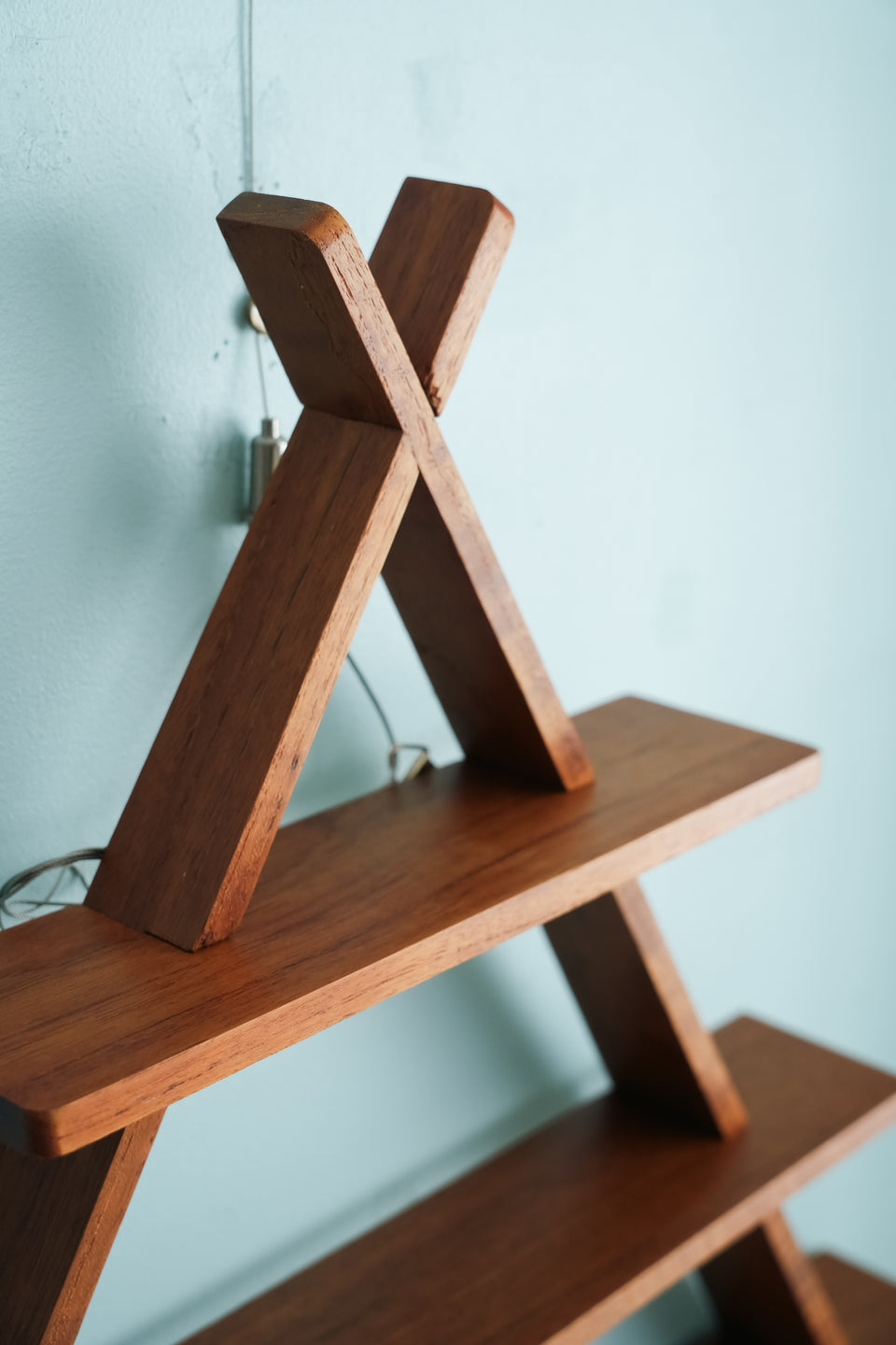 Teakwood Triangle Wall Shelf Danish Vintage/デンマークヴィンテージ ウォールシェルフ チーク材 北欧インテリア