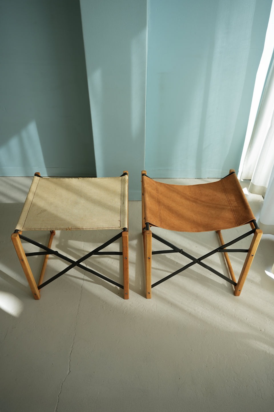 Vintage Folding Stool/ヴィンテージ 折りたたみスツール キャンバス地