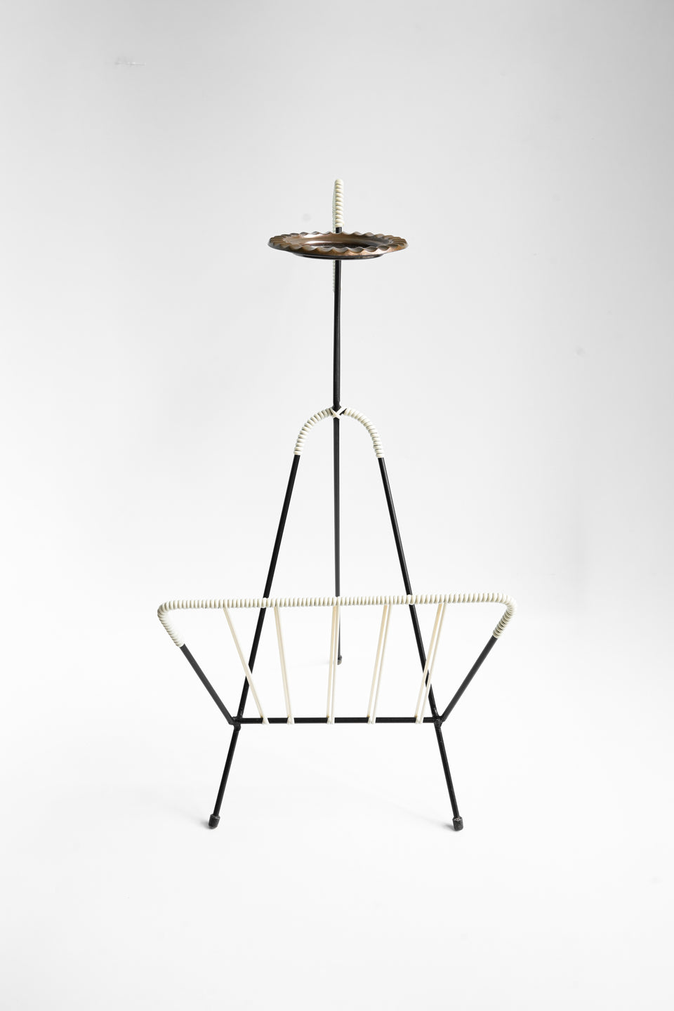 Danish Vintage Magazine Rack with Tray/デンマークヴィンテージ マガジンラック トレイ付き
