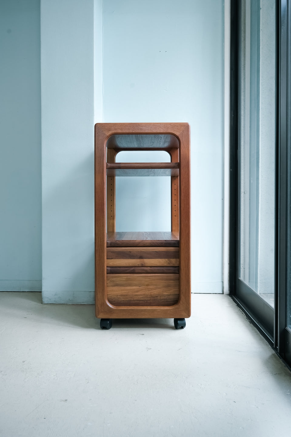 Danish Vintage Teak Wagon Shelf with Drawer/デンマークヴィンテージ ワゴン シェルフ チーク材