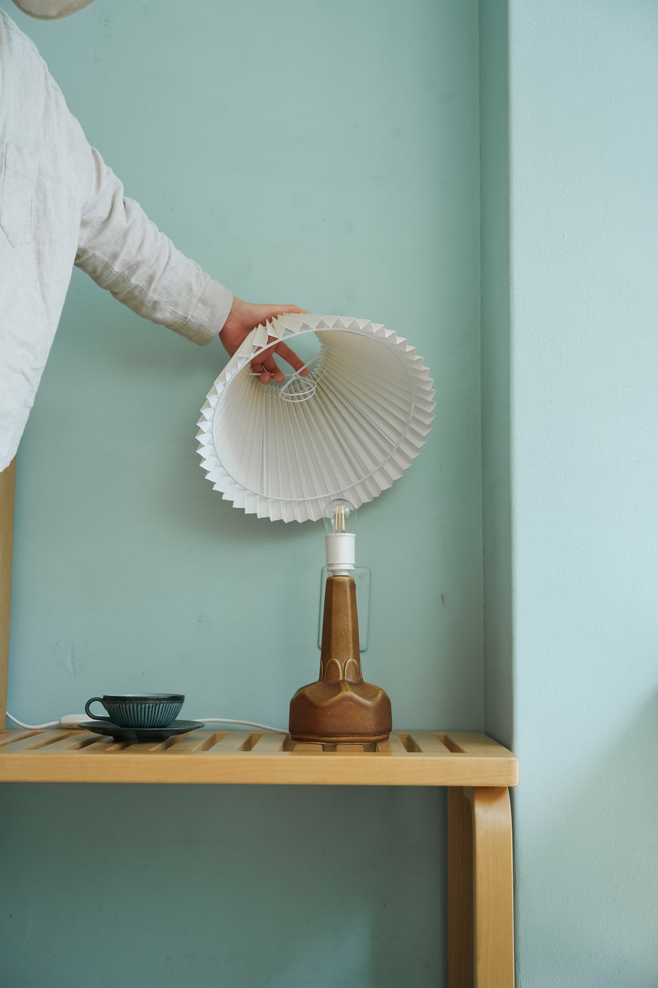 Danish Vintage Soholm Brown Table Lamp Einar Johansen/スーホルム テーブルランプ 照明 エイナー・ヨハンセン デンマークヴィンテージ 北欧インテリア