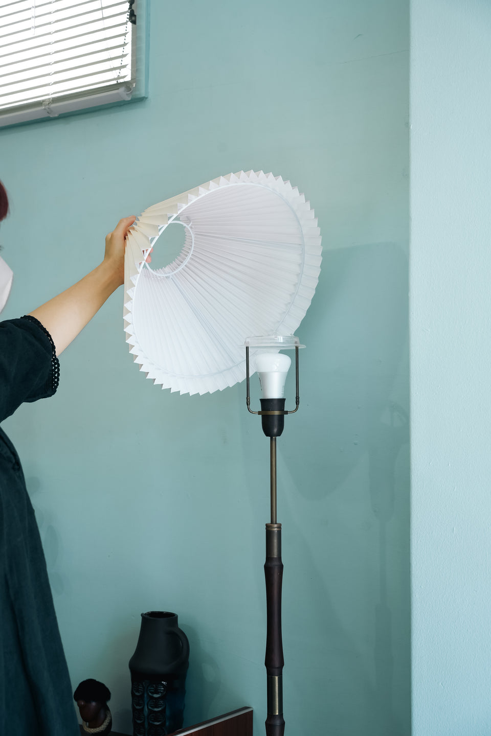 デンマークヴィンテージ フロアスタンドライト ローズウッド材 北欧