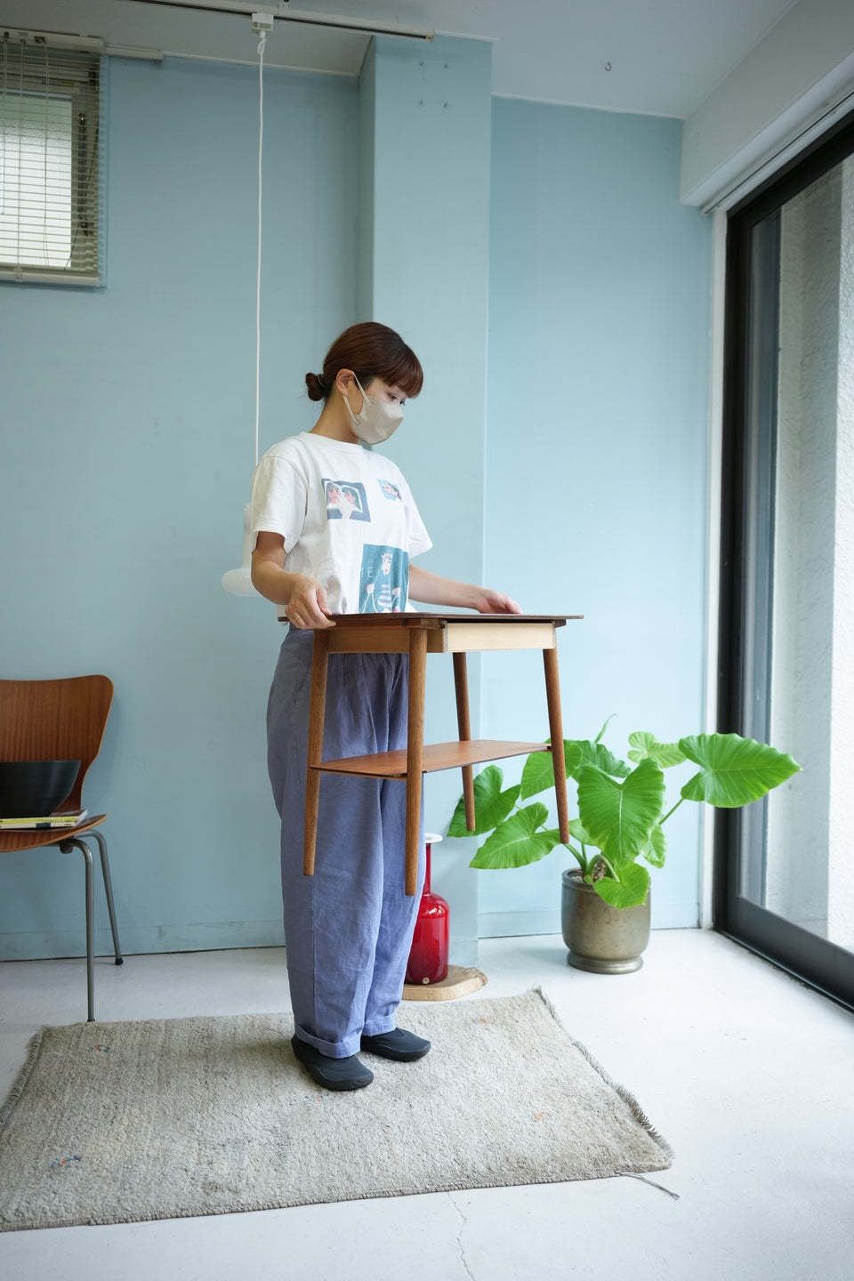 Danish Vintage Side Table with Drawer/デンマークヴィンテージ サイドテーブル 引き出し付き 北欧家具