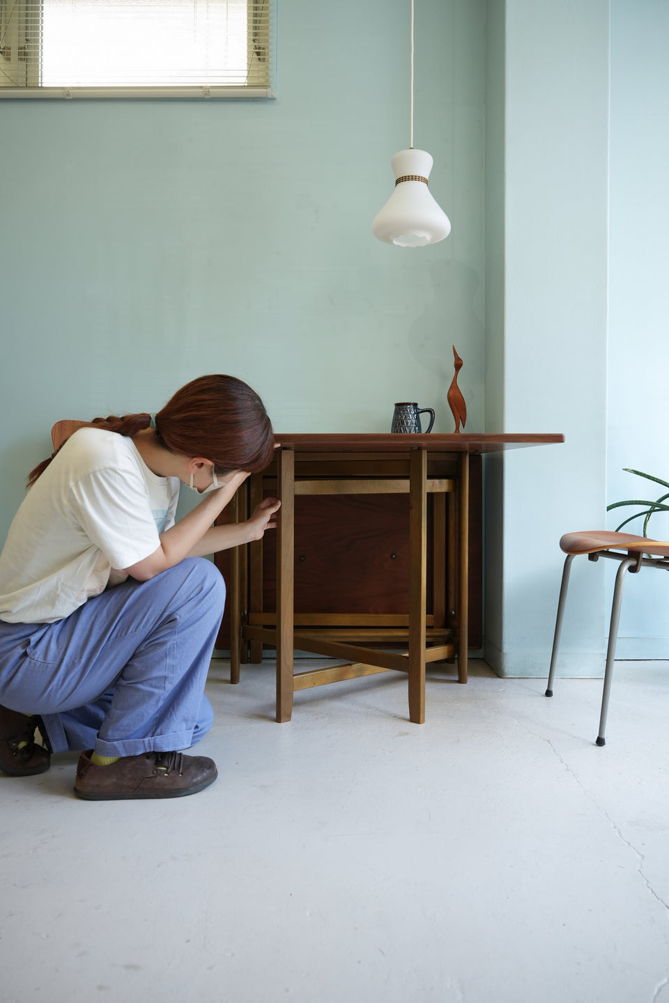 Norway Vintage Gate-Leg Table/ノルウェーヴィンテージ ゲートレッグ テーブル エクステンション 折りたたみ 北欧家具