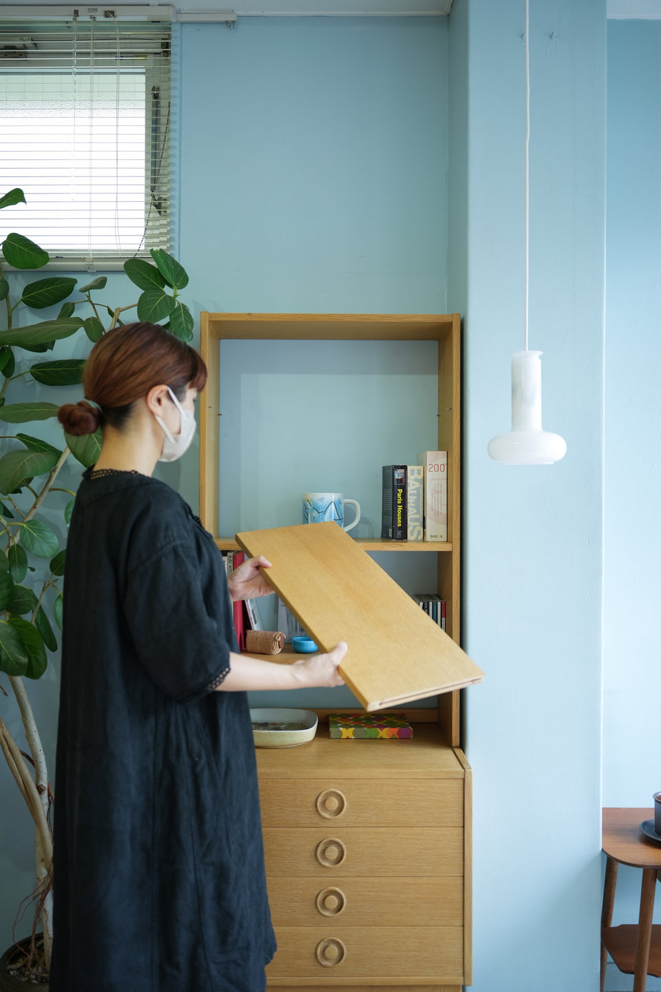 Oakwood Slim Bookcase Scandinavian Vintage/北欧ヴィンテージ スリムブックケース オーク材 本棚