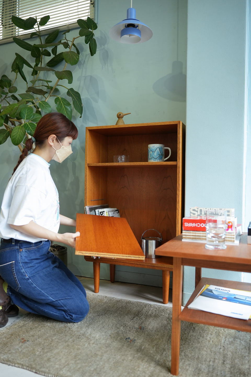 Small Bookcase Danish Vintage/デンマークヴィンテージ スモールブックケース 本棚 チーク材 北欧家具
