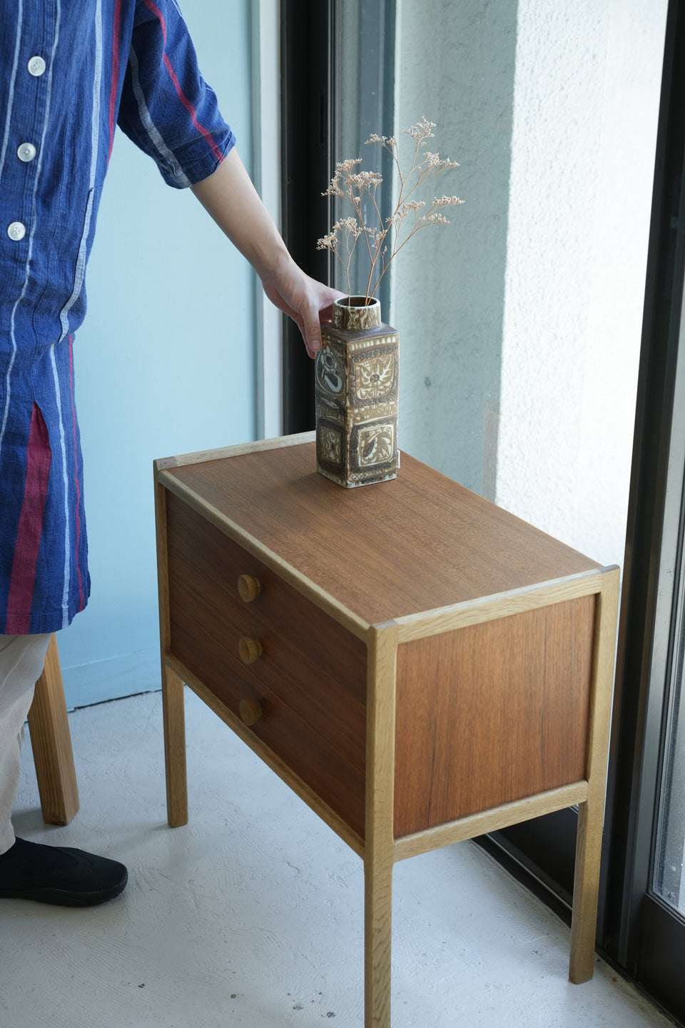Swedish Vintage Small Side Chest 3drawer/スウェーデンヴィンテージ スモールサイドチェスト 3段 北欧家具
