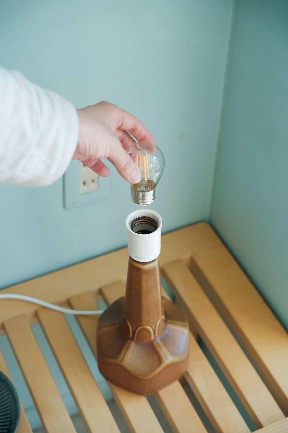 Danish Vintage Soholm Brown Table Lamp Einar Johansen/スーホルム テーブルランプ 照明 エイナー・ヨハンセン デンマークヴィンテージ 北欧インテリア