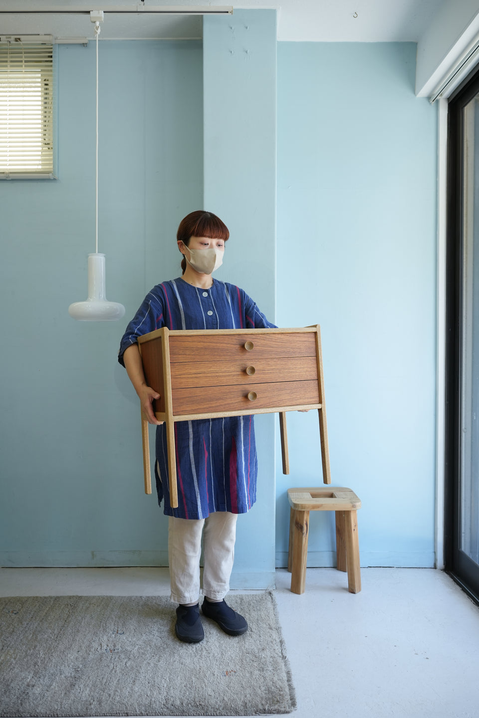 Swedish Vintage Small Side Chest 3drawer/スウェーデンヴィンテージ スモールサイドチェスト 3段 北欧家具
