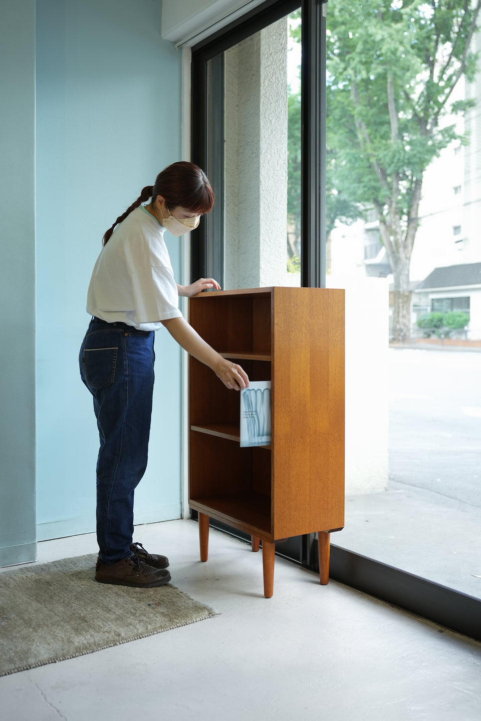 無垢材　北欧家具　本棚　made in Denmark デンマークヴィンテージ ブックケース シェルフ 本棚 チーク材
