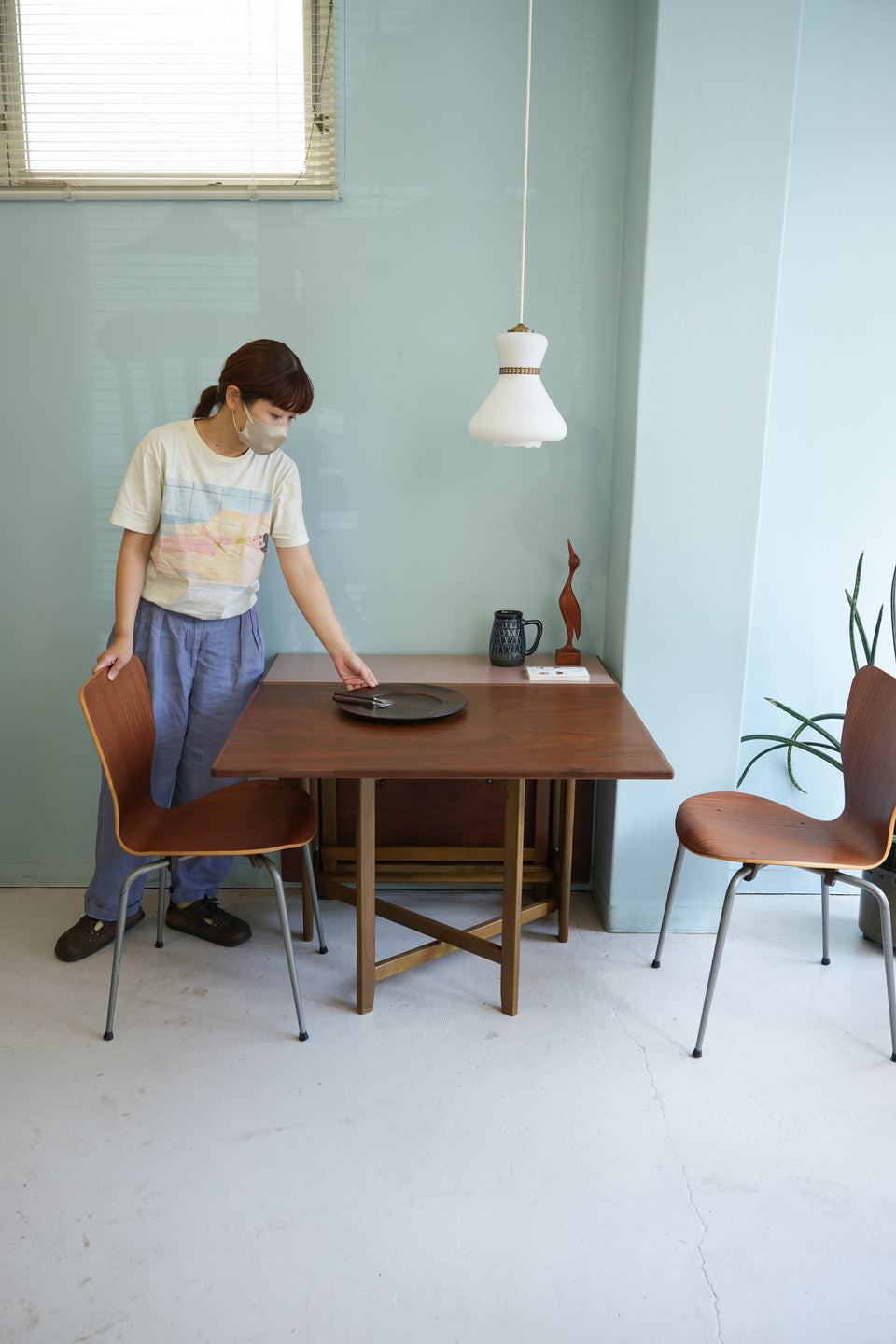 Norway Vintage Gate-Leg Table/ノルウェーヴィンテージ ゲートレッグ テーブル エクステンション 折りたたみ 北欧家具