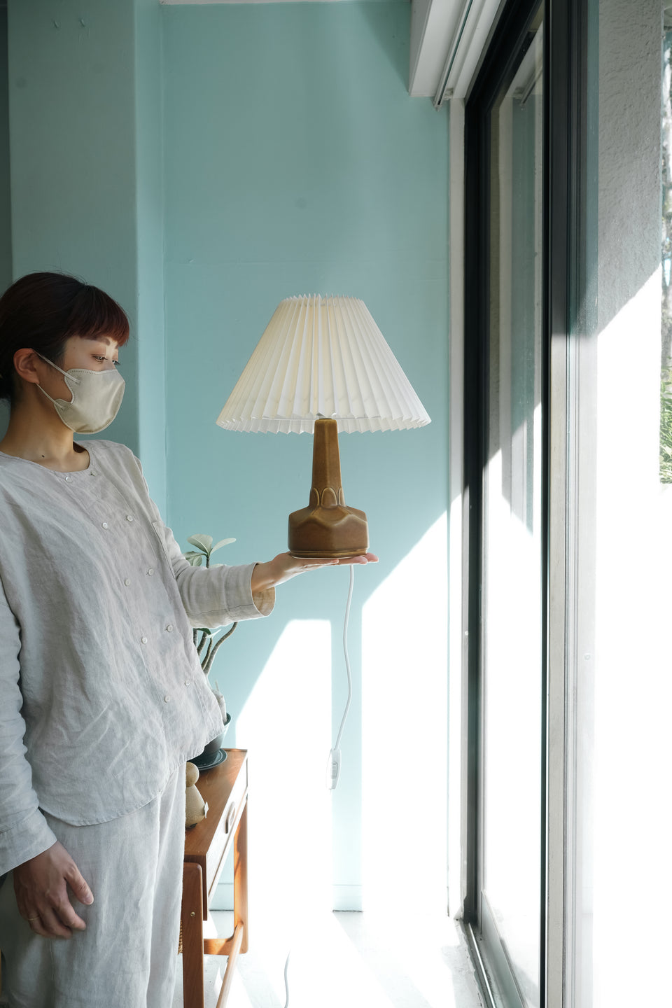 Danish Vintage Soholm Brown Table Lamp Einar Johansen/スーホルム テーブルランプ 照明 エイナー・ヨハンセン デンマークヴィンテージ 北欧インテリア