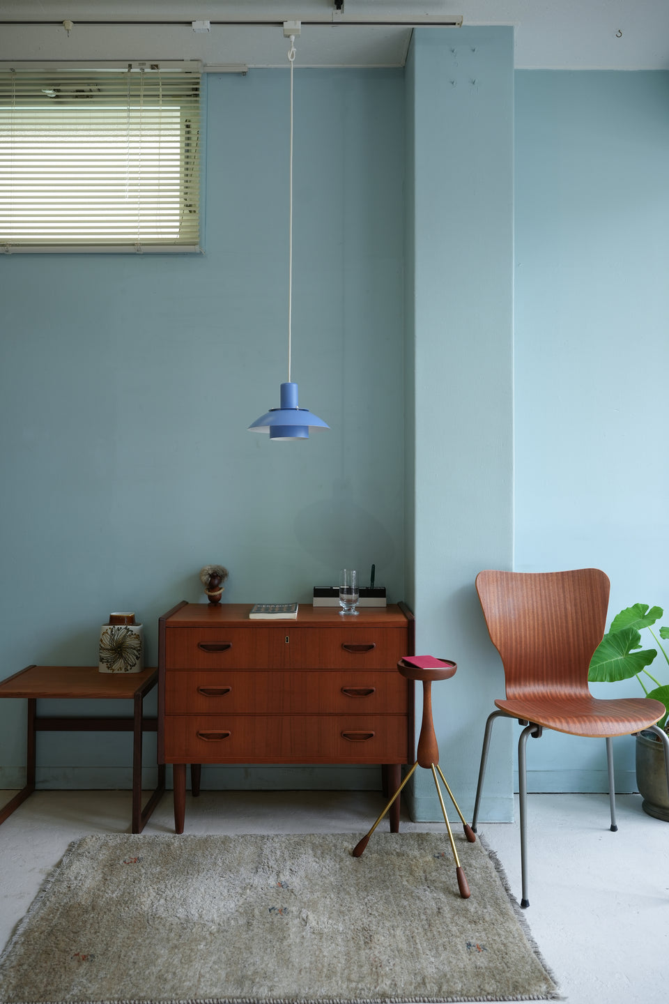 Horn Pendant Light Type775 Blue Danish Vintage/ホーン ペンダントライト ブルー デンマークヴィンテージ 照明 北欧インテリア