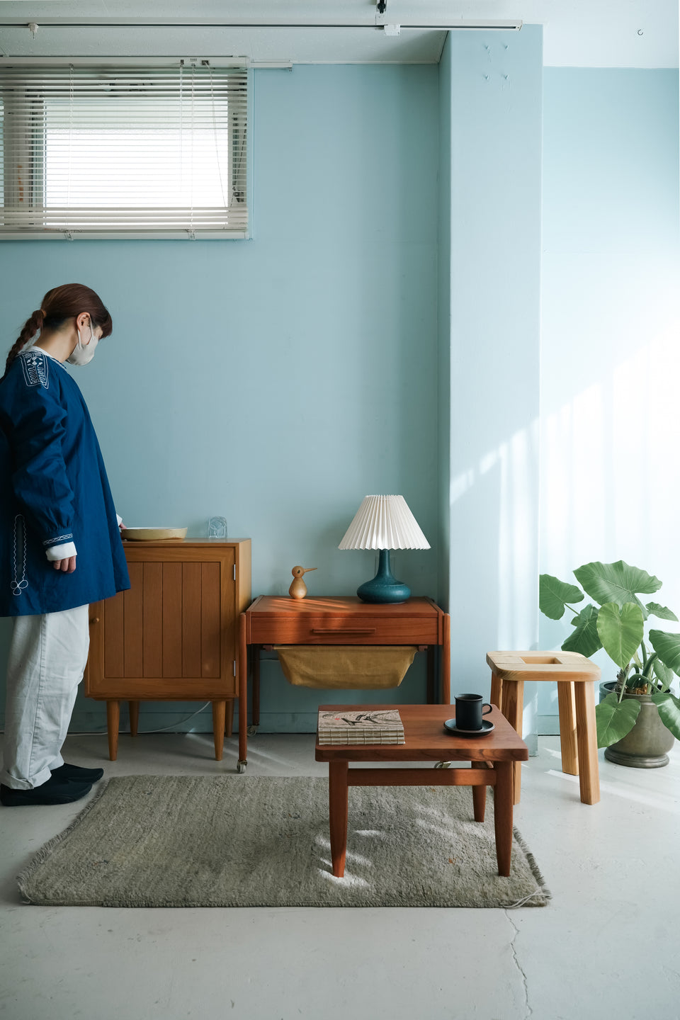 Danish Vintage Desiree Table Lamp Blue/デンマークヴィンテージ デジレ テーブルランプ 照明 北欧インテリア