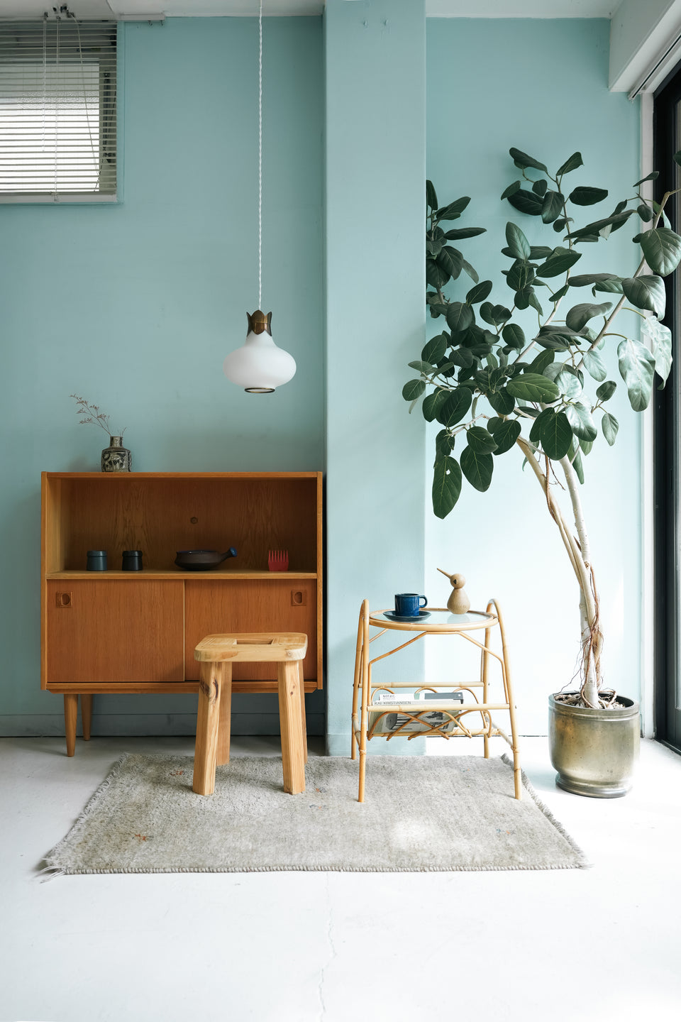 Danish Vintage Frost Glass & Brass Pendant Light/デンマークヴィンテージ ペンダントライト フロストガラス 真鍮 北欧インテリア